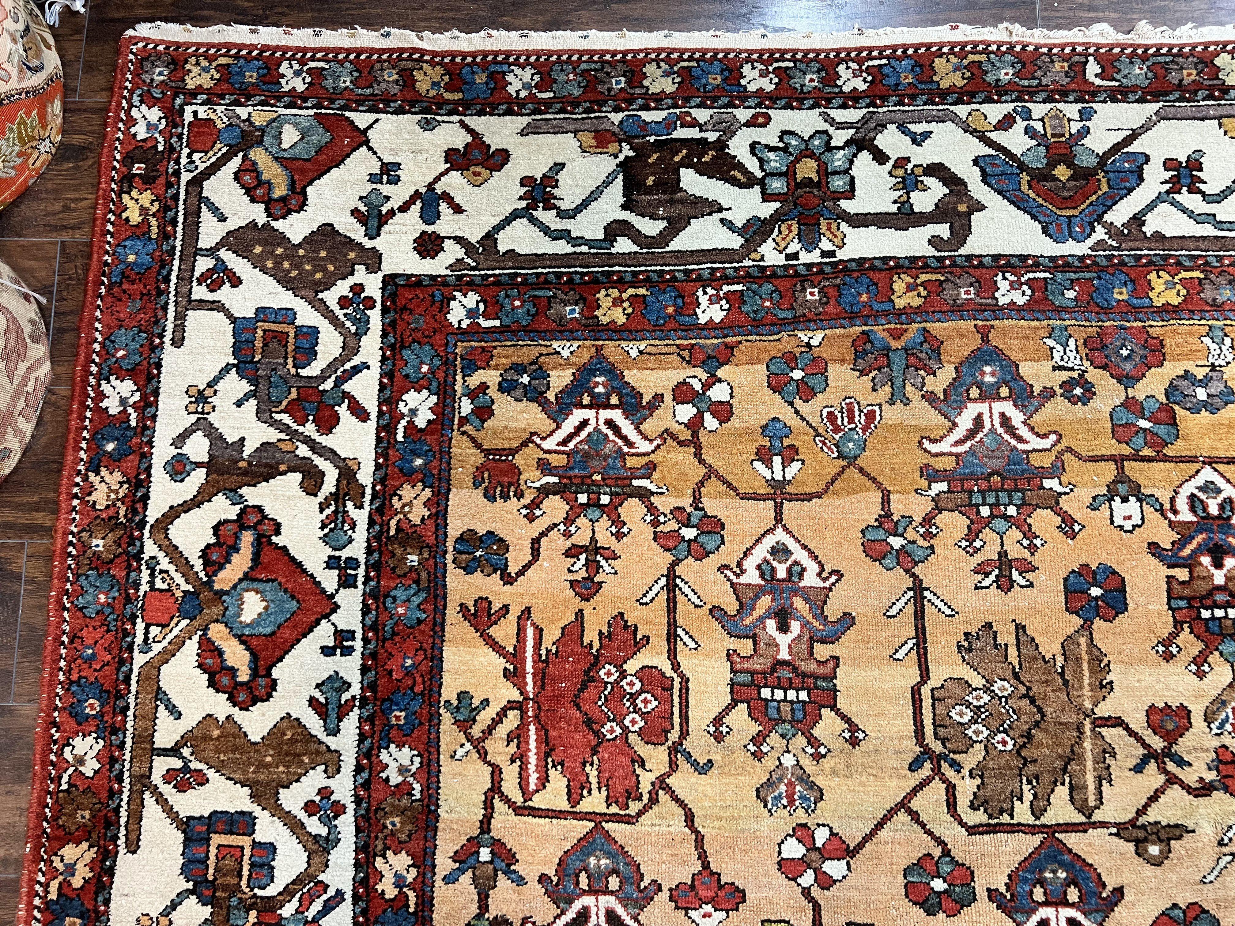 Antique Persian Bakhtiari Rug 14x19 – Rare Palace Size Carpet - Jewel Rugs