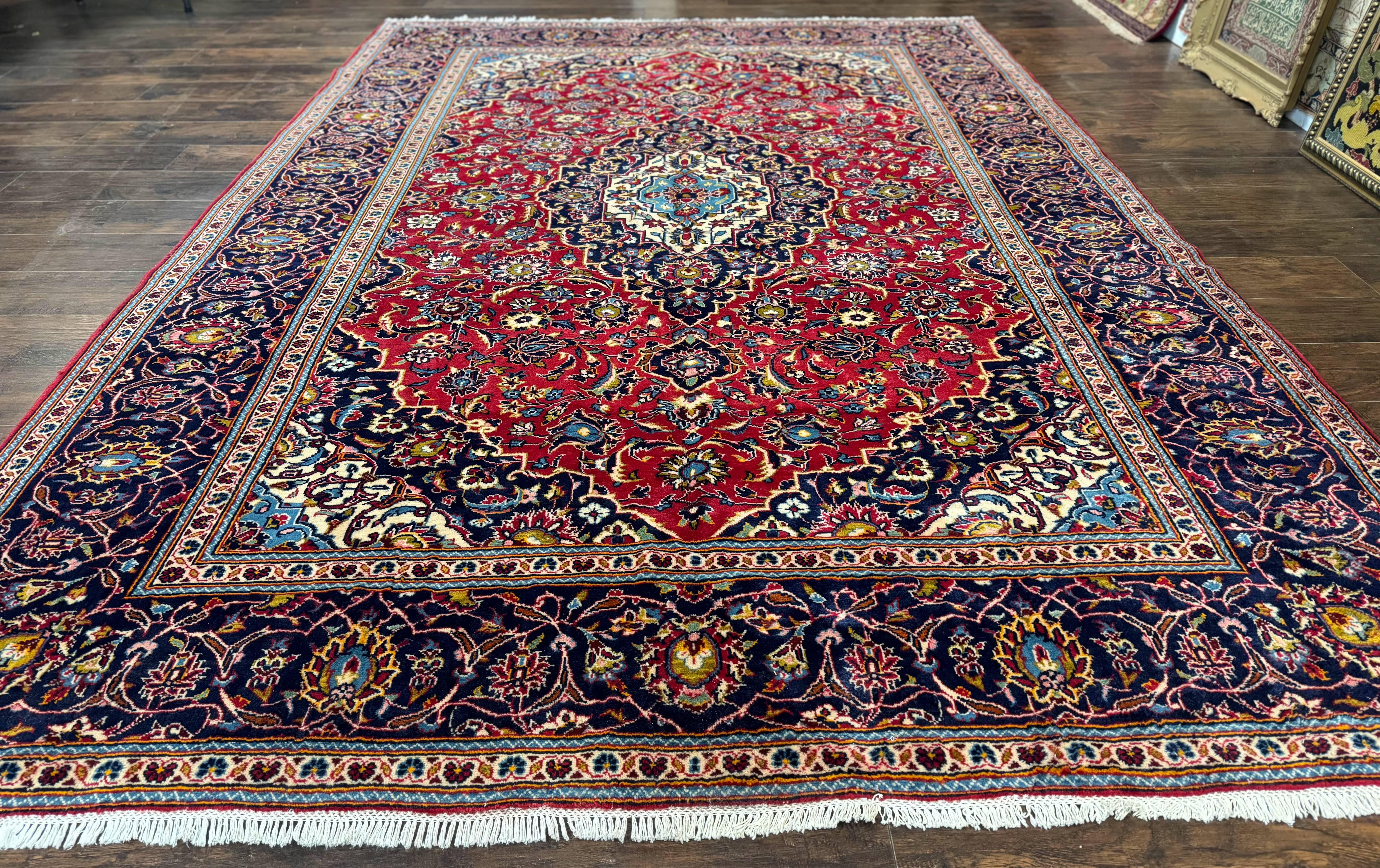 Red Persian Kashan Rug 8x11 - Jewel Rugs