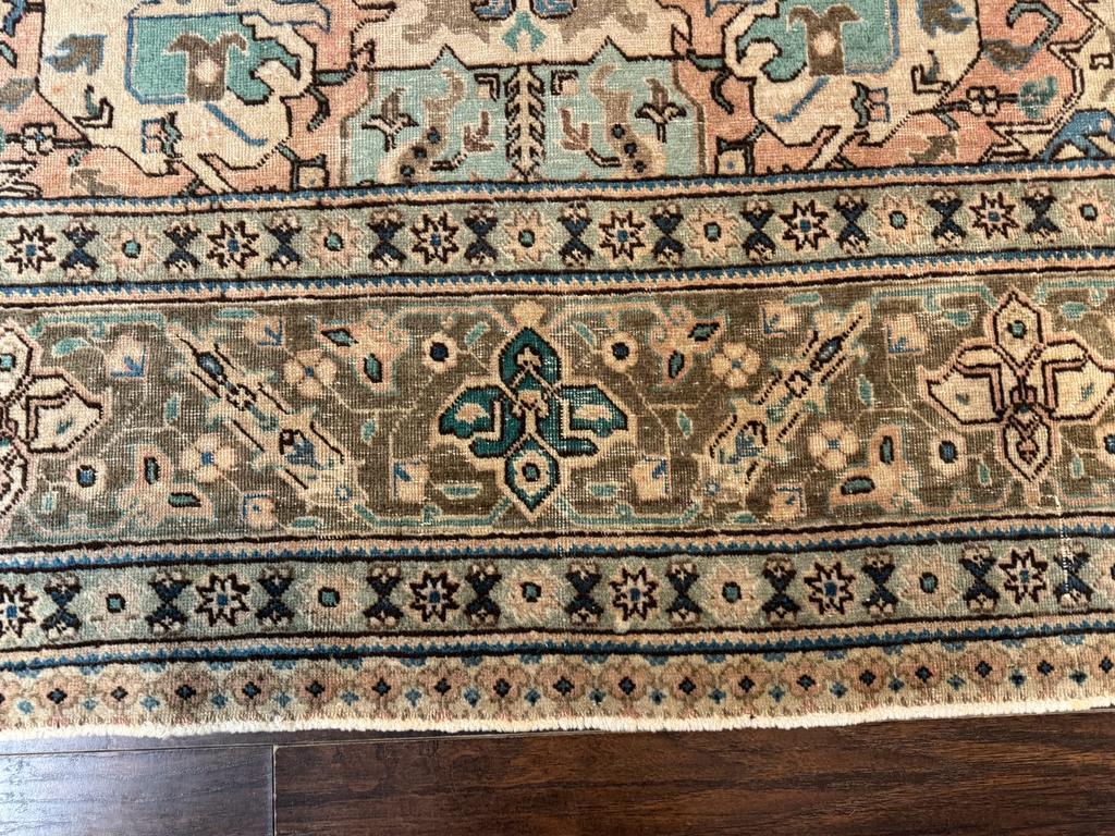 Antique Persian Tabriz Rug 8x11, Unique Colors and Design - Jewel Rugs