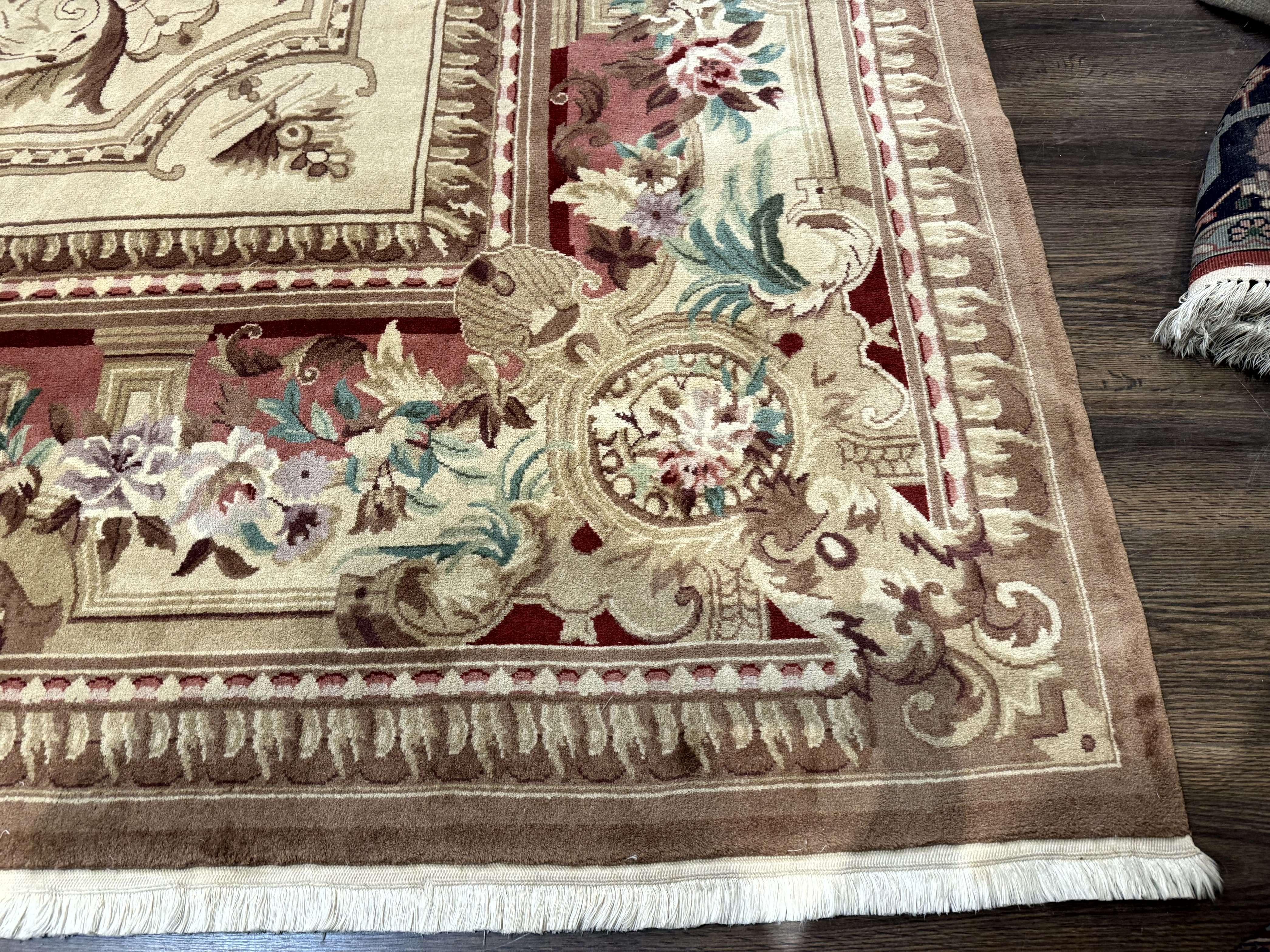 Palace Size Aubusson Rug 12x18, Extra Large, French European Carpet, Soft Wool Pile, Elegant - Jewel Rugs