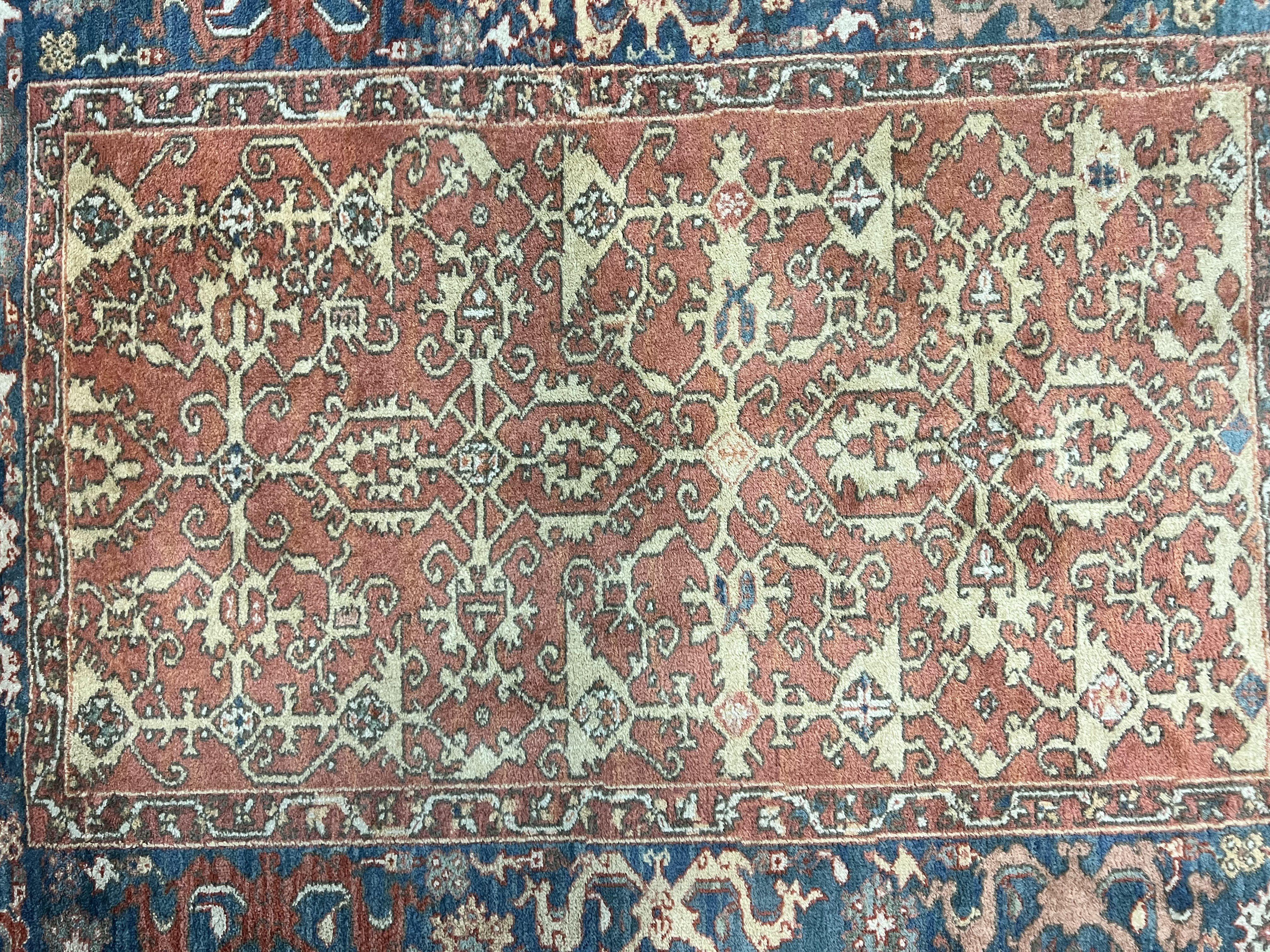 Karastan Rug 4x6, Williamsburg Ushak #552, Vintage Discontinued Wool Pile Karastan Carpet, Hard to Find - Jewel Rugs