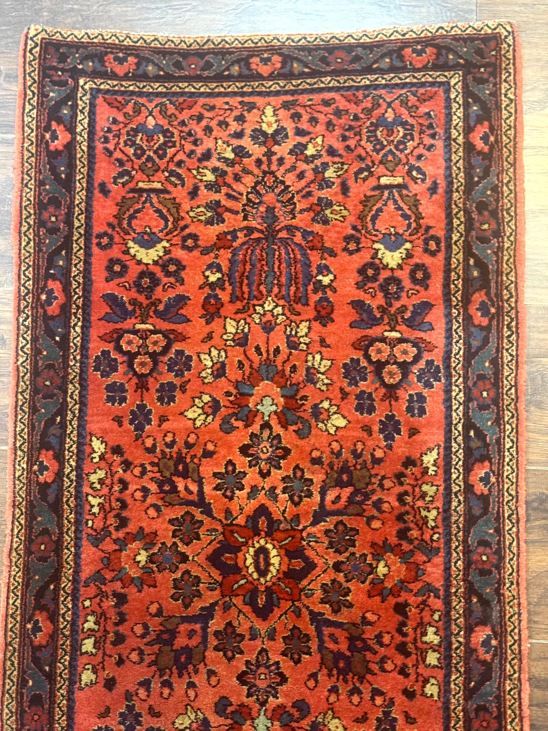 Antique Persian Sarouk Rug 2x4, Red, Fine 260 KPSI - Jewel Rugs