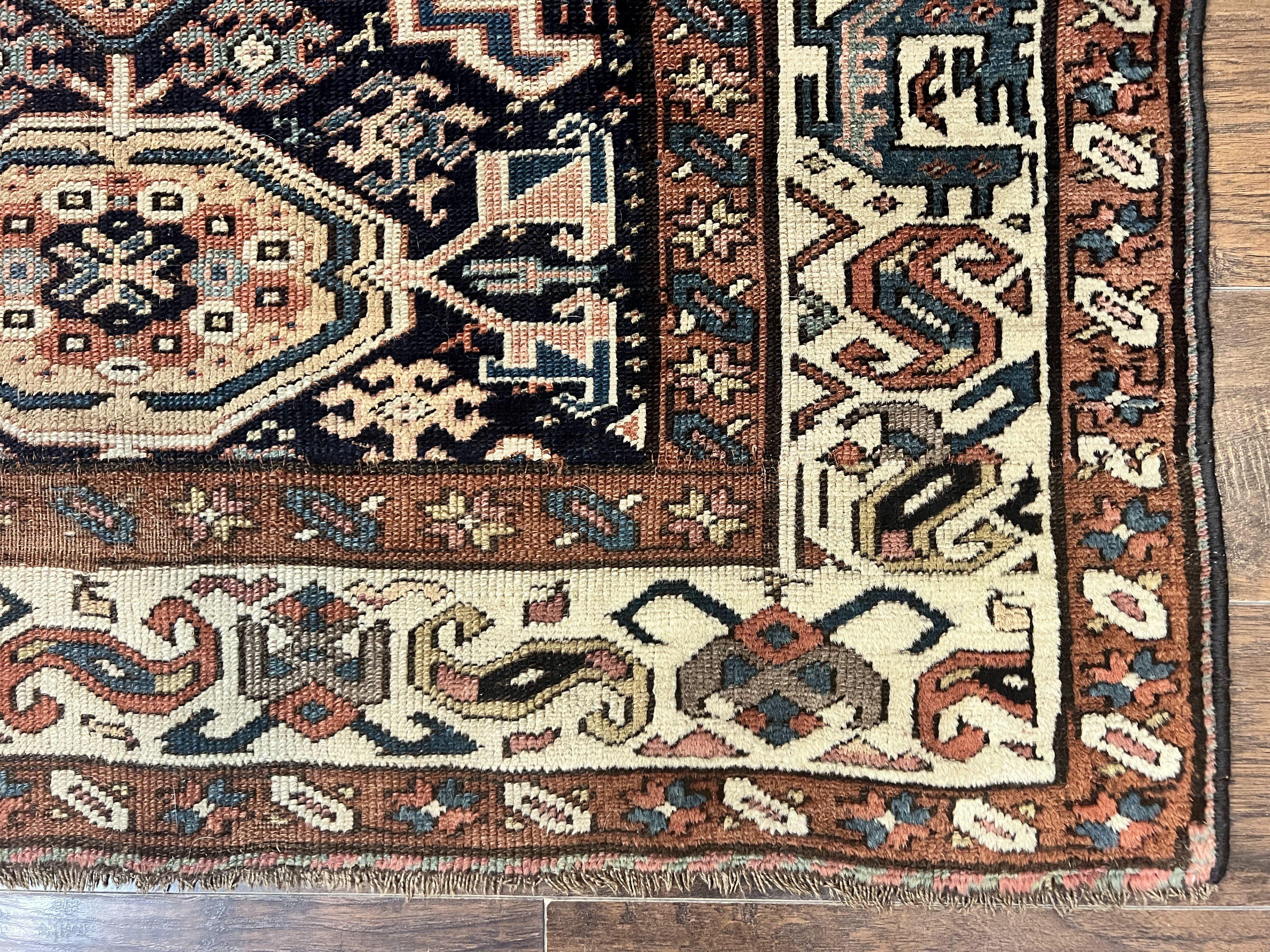 Antique Persian Tribal Runner Rug 4.6 x 9.8, Kurdish Runner, Rug for Hallway or Kitchen, 1920s Carpet, Wool Handmade Rug - Jewel Rugs