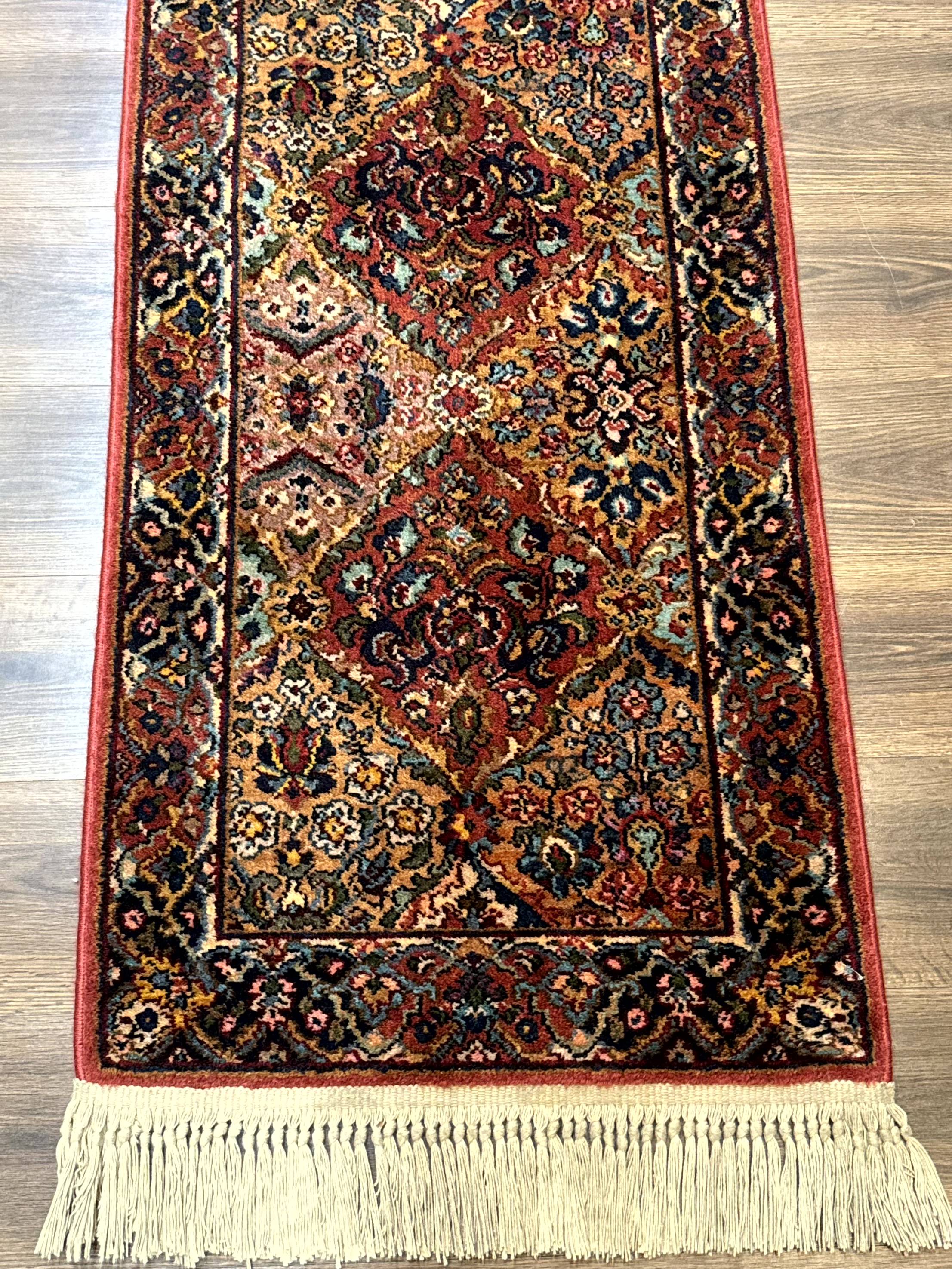 Karastan Rug 2x4 Multicolor Panel Kirman #717, Original 700 Series, Wool Pile Vintage Discontinued - Jewel Rugs