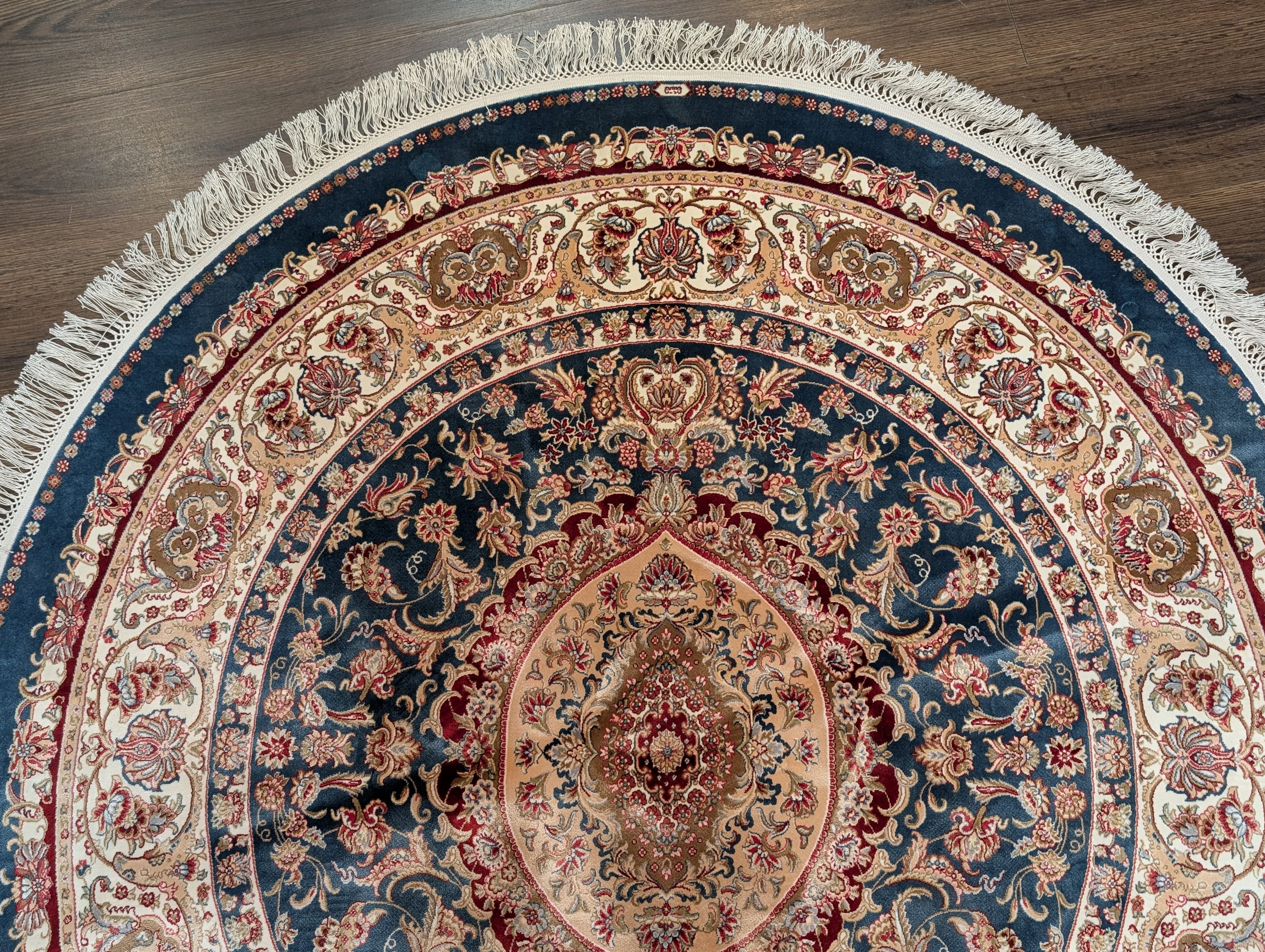 Round Silk Rug 5x5, Silk Oriental Carpet, New, Turkish Silk Rug, Bamboo Silk - Jewel Rugs