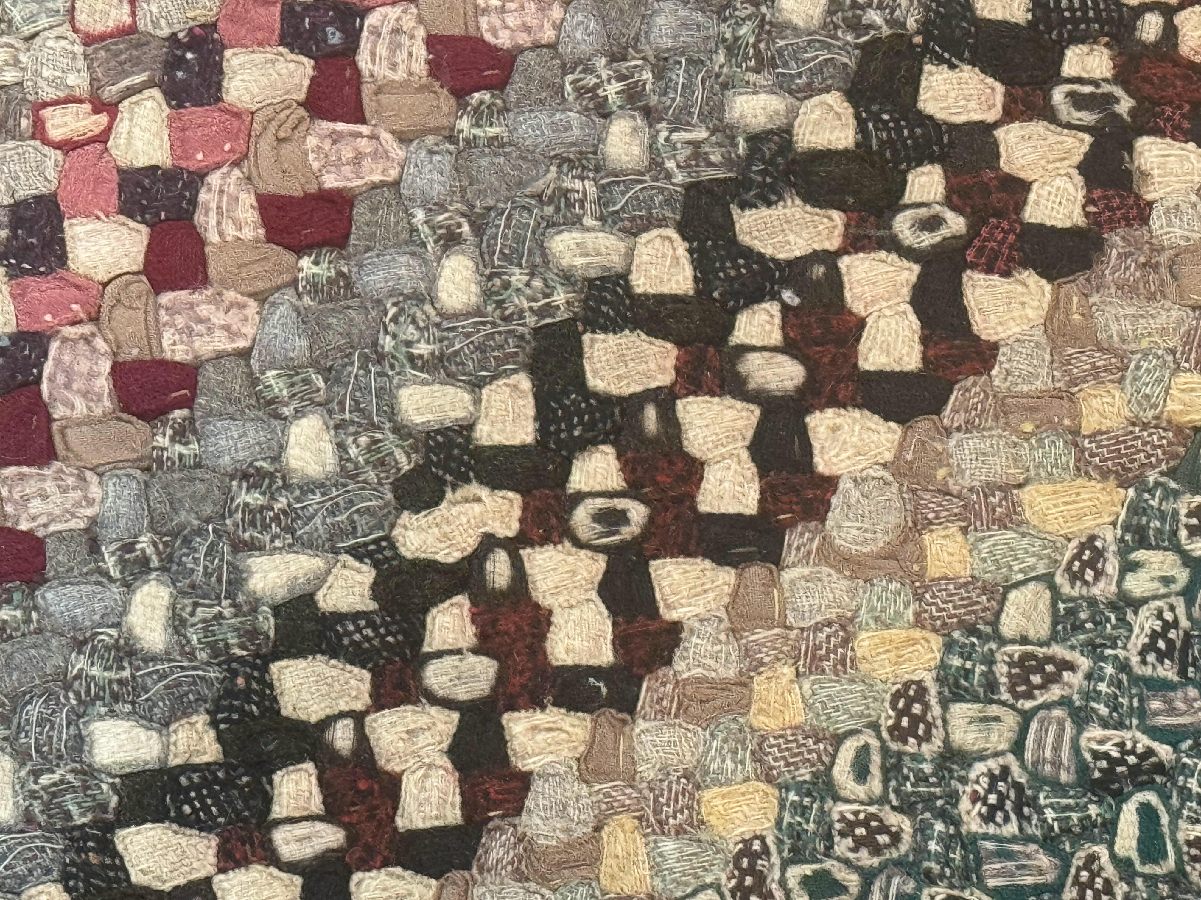 Large Oval American Braided Rug 10x12, Multicolor Vintage Braided Carpet - Jewel Rugs