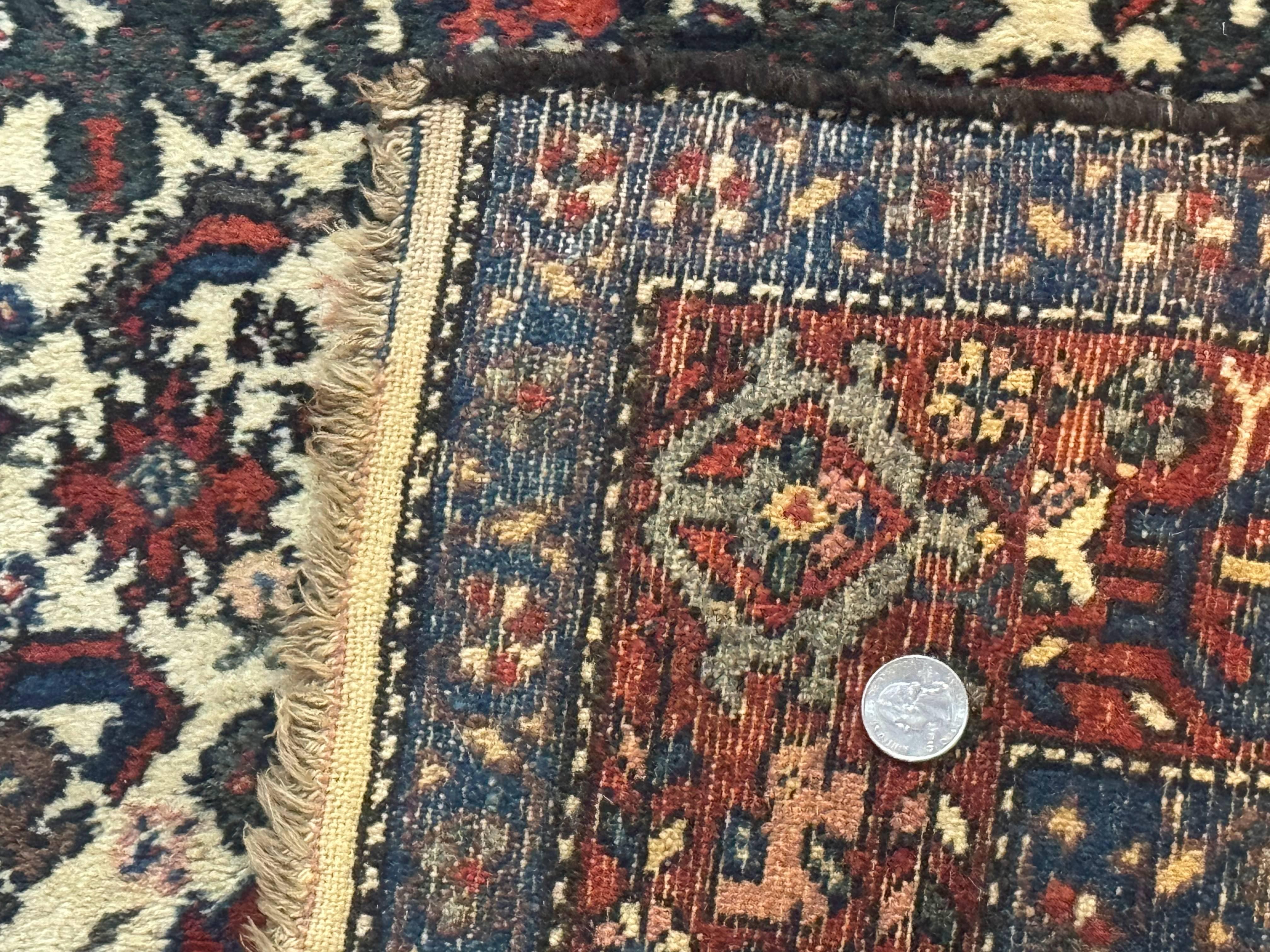 Persian Tribal Rug 3x5, Antique Persian Carpet, Floral Roses, Handmade, Persian Zanjan Rug - Jewel Rugs