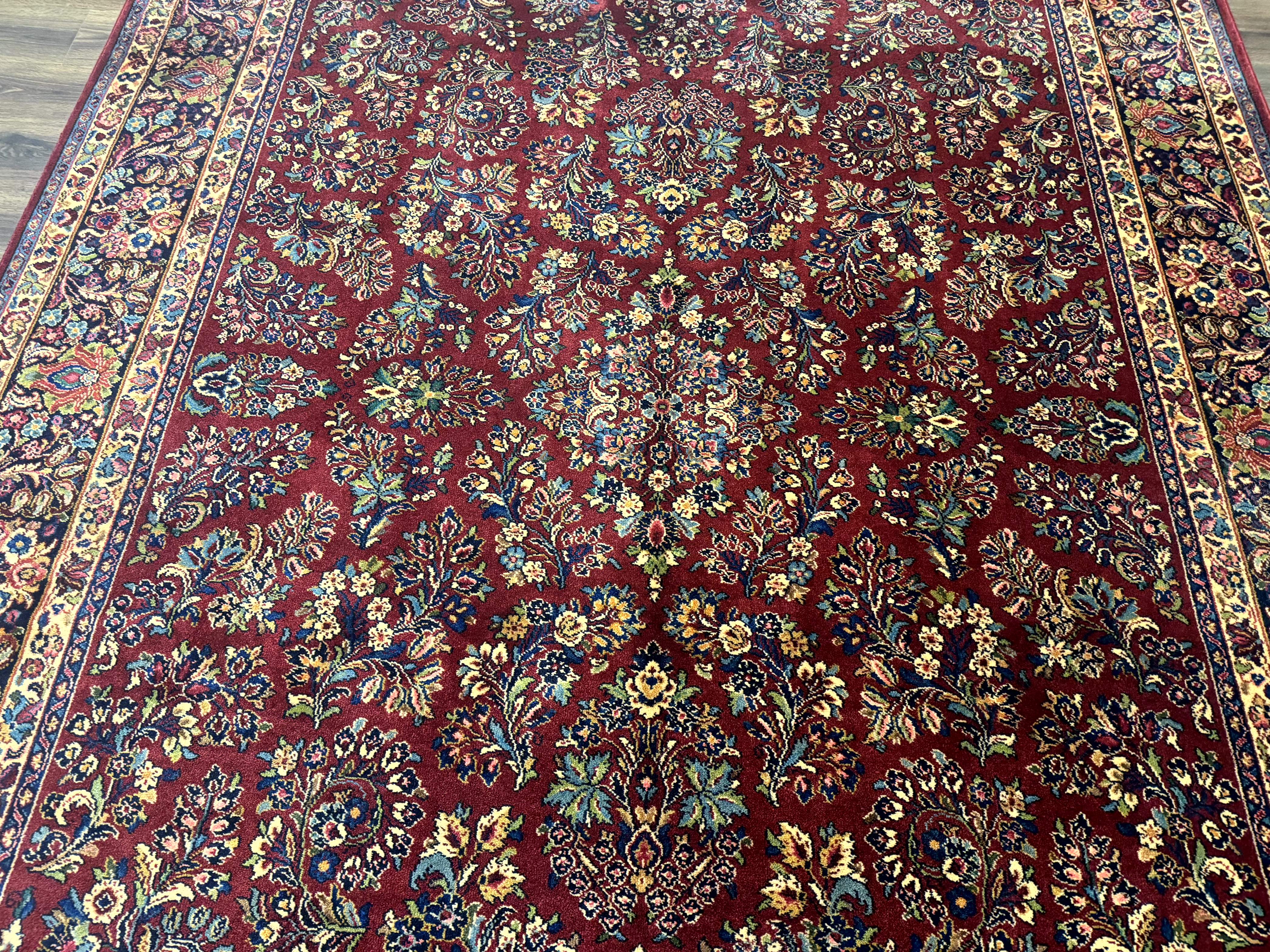 Karastan Red Sarouk Rug #785, Wool Karastan Carpet 8.8 x 12 - Jewel Rugs