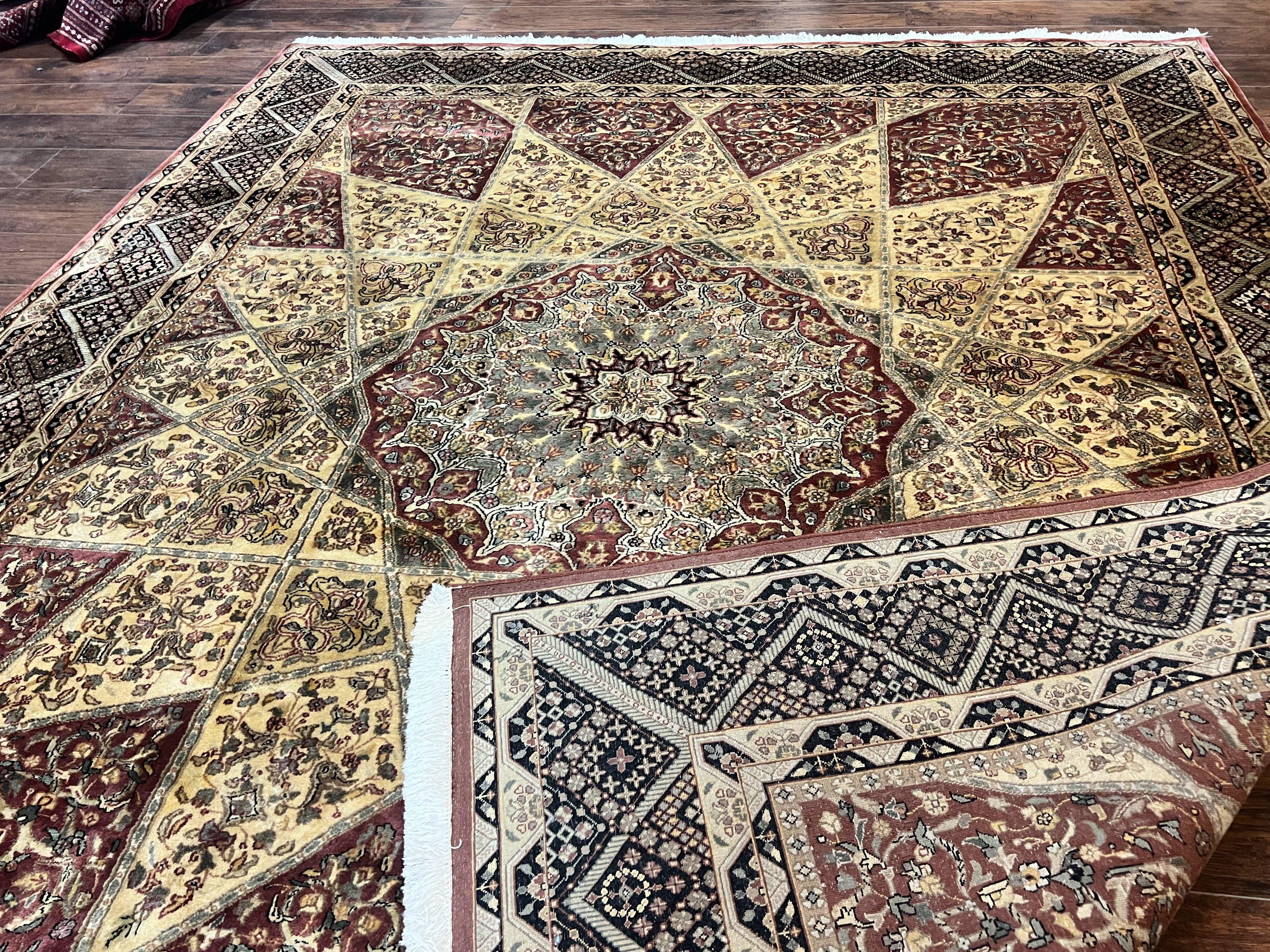 Indo Persian Rug 8x10, Dome Design, 210 KPSI, Handmade Vintage Wool Rug - Jewel Rugs