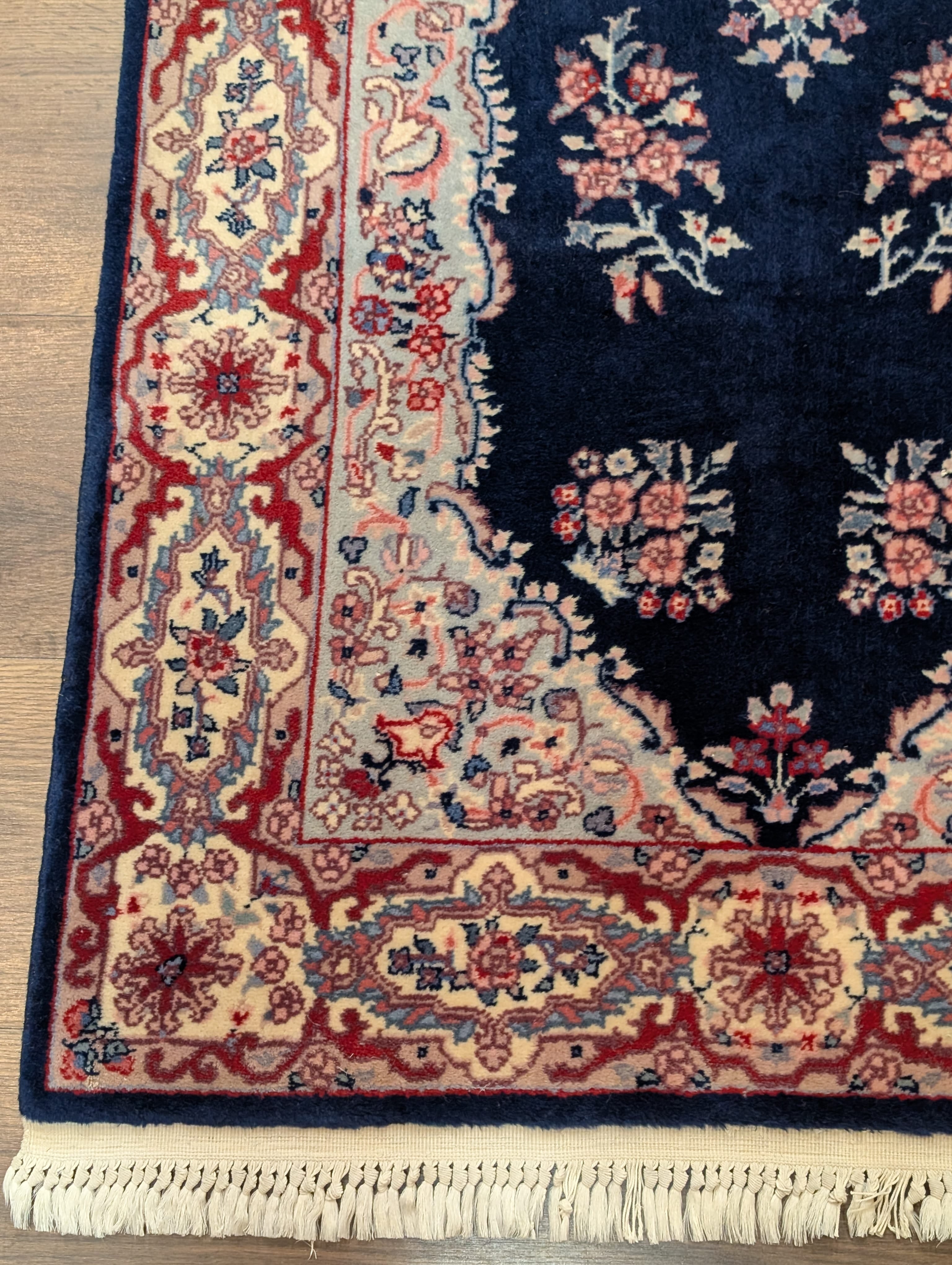 Persian Kerman Runner Rug 2.6 x 12, Navy Blue - Jewel Rugs