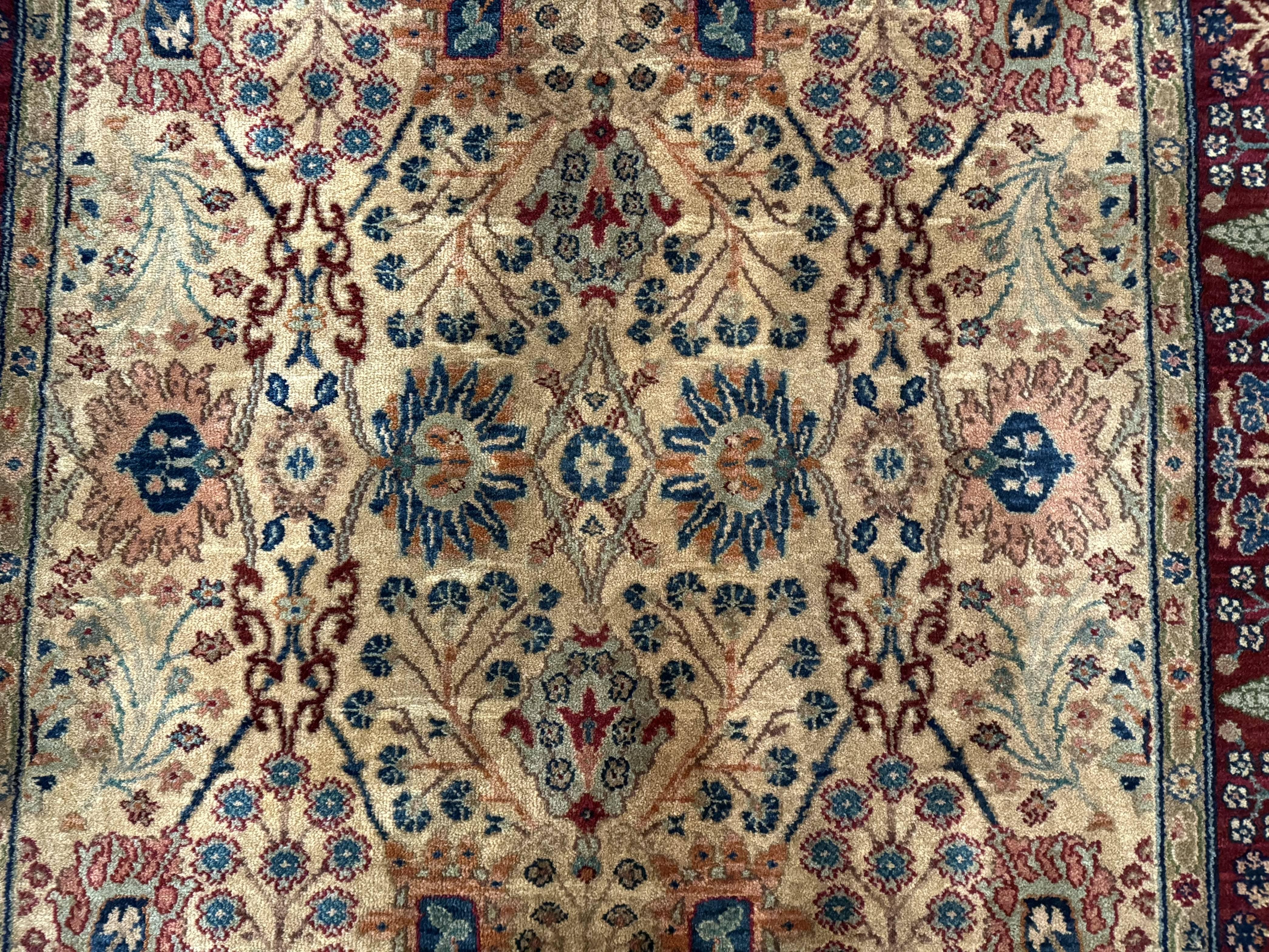Karastan Rug 5.9 x 9 Samovar Teawash #900-901 Persian Vase Pattern, Wool Karastan Carpet, Traditional Area Rug, Allover Pattern Vintage Rug - Jewel Rugs