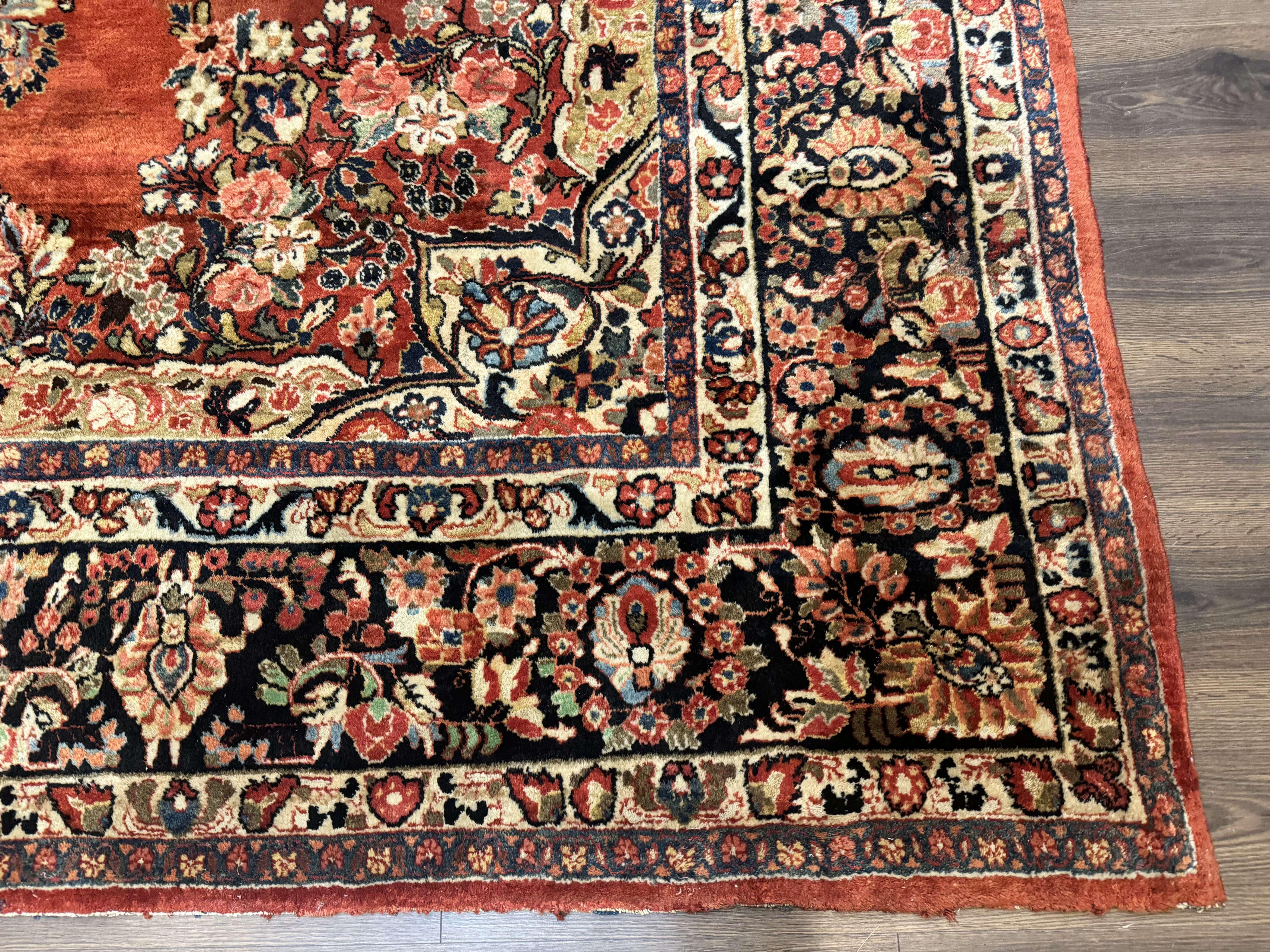Antique Persian Sarouk Rug 9x12 - Jewel Rugs