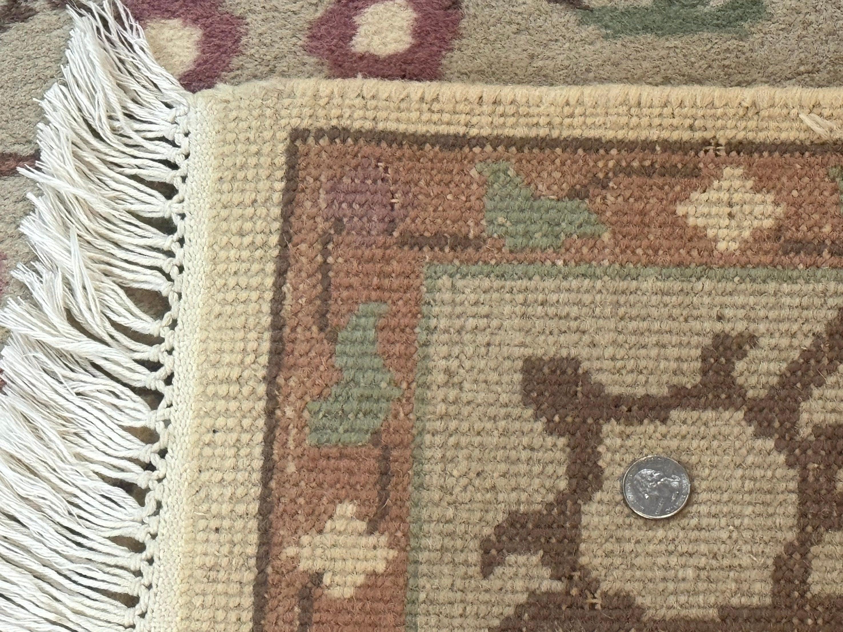 Indo Heriz Rug 5.6 x 8.5, Off White, Wool Area Rug - Jewel Rugs