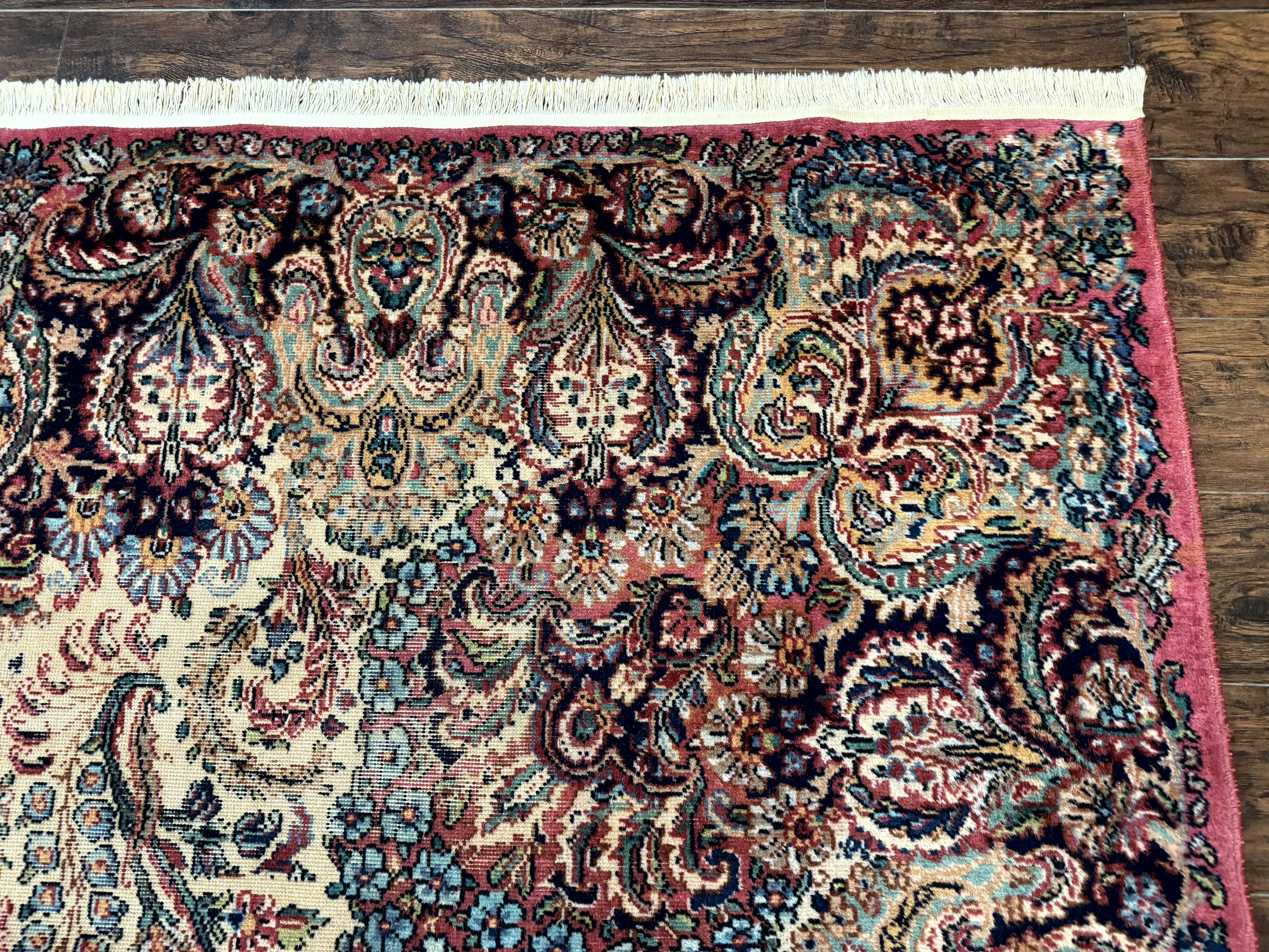 Antique Karastan Kirman Rug 8.8 x 12, Imperial Karastan #1427, Ivory Kirman - Jewel Rugs