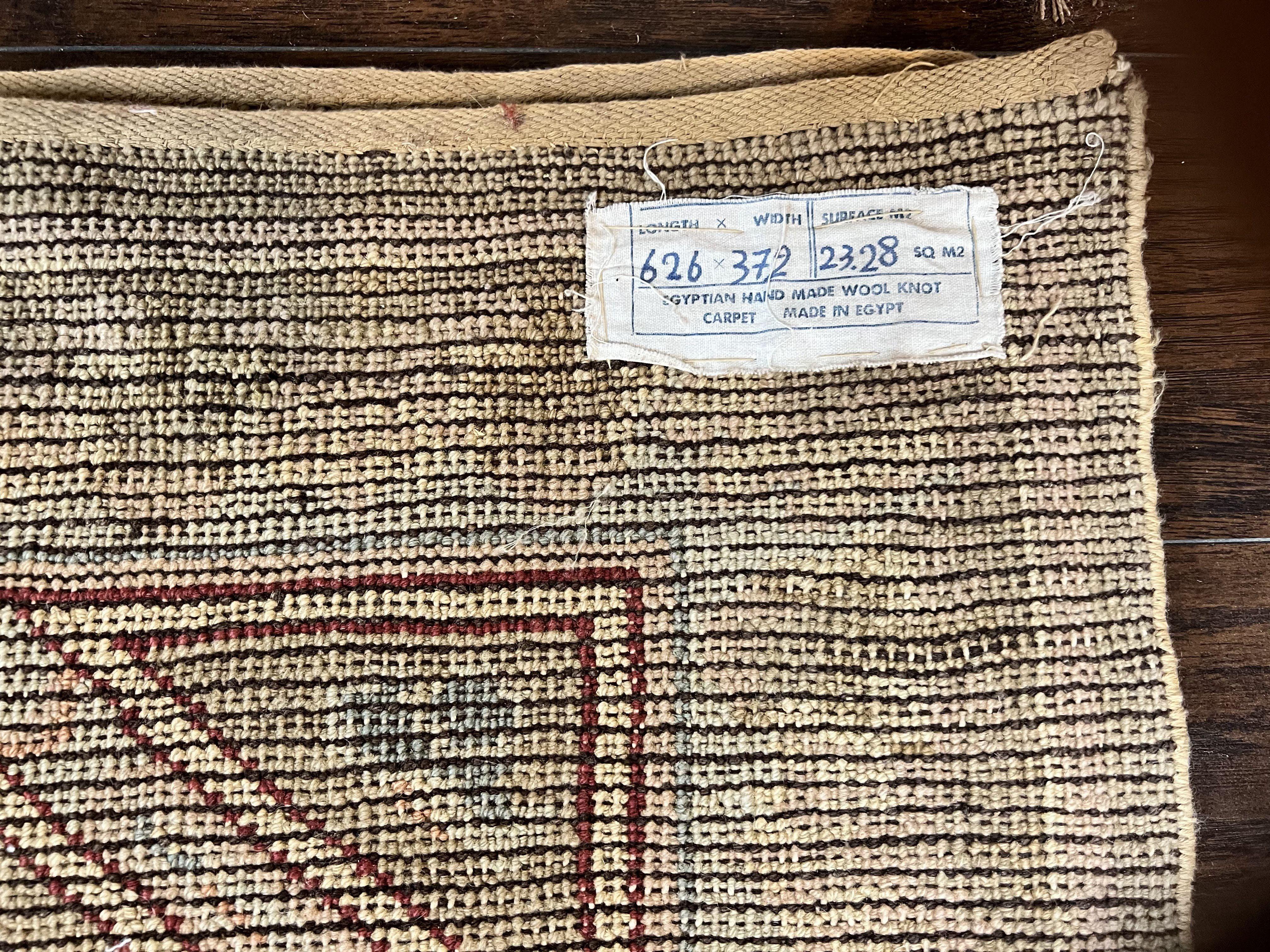 Large Egyptian Oushak Rug 12x21, Wool Handmade Vintage Carpet, Allover Pattern, Oversized 12 x 21 ft Traditional Rug - Jewel Rugs