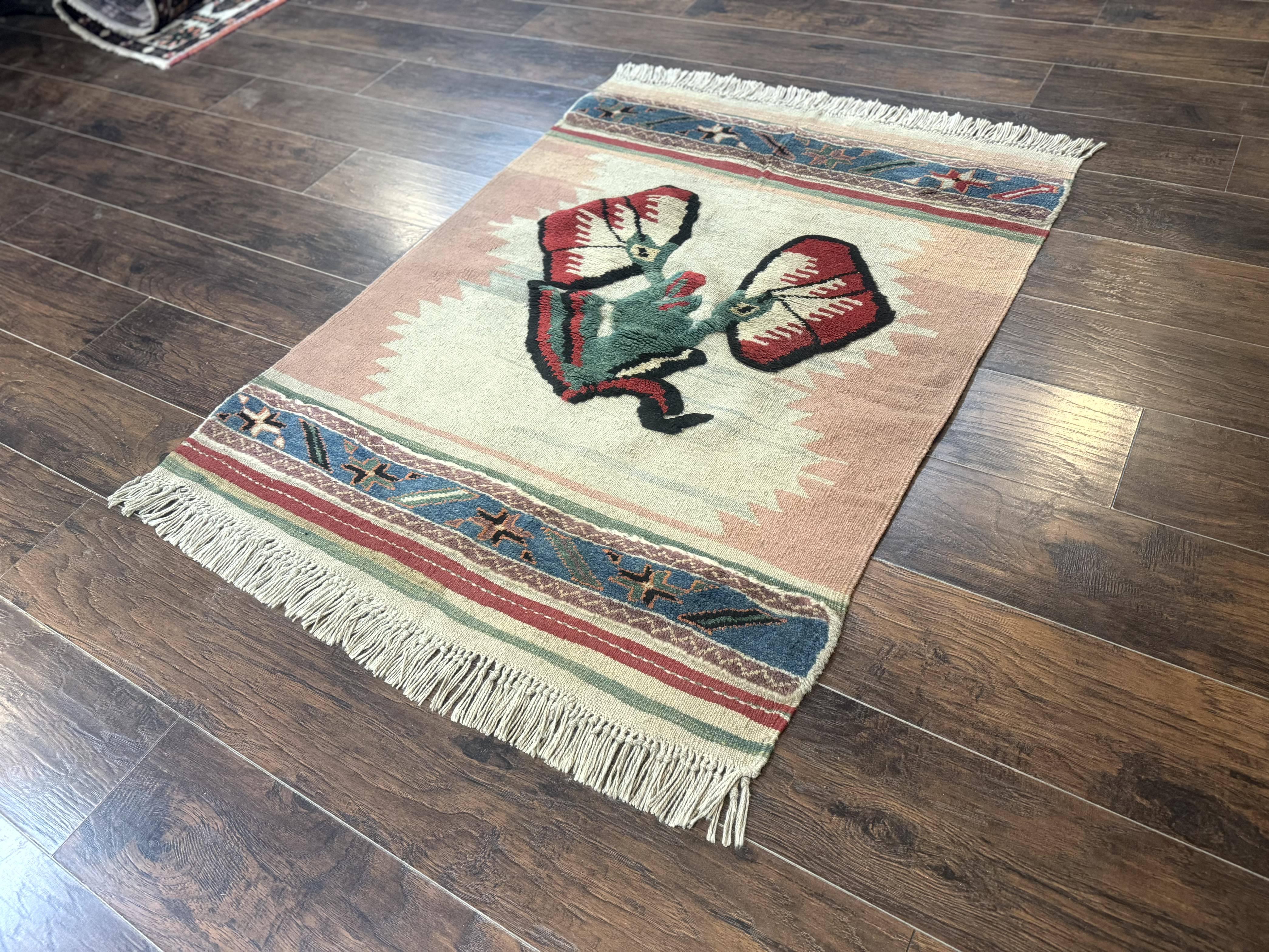 Turkish Kilim Rug 2.5 x 4.7, Flatweave Bohemian Blanket Rug, Wall Hanging Tapestry Rug - Jewel Rugs