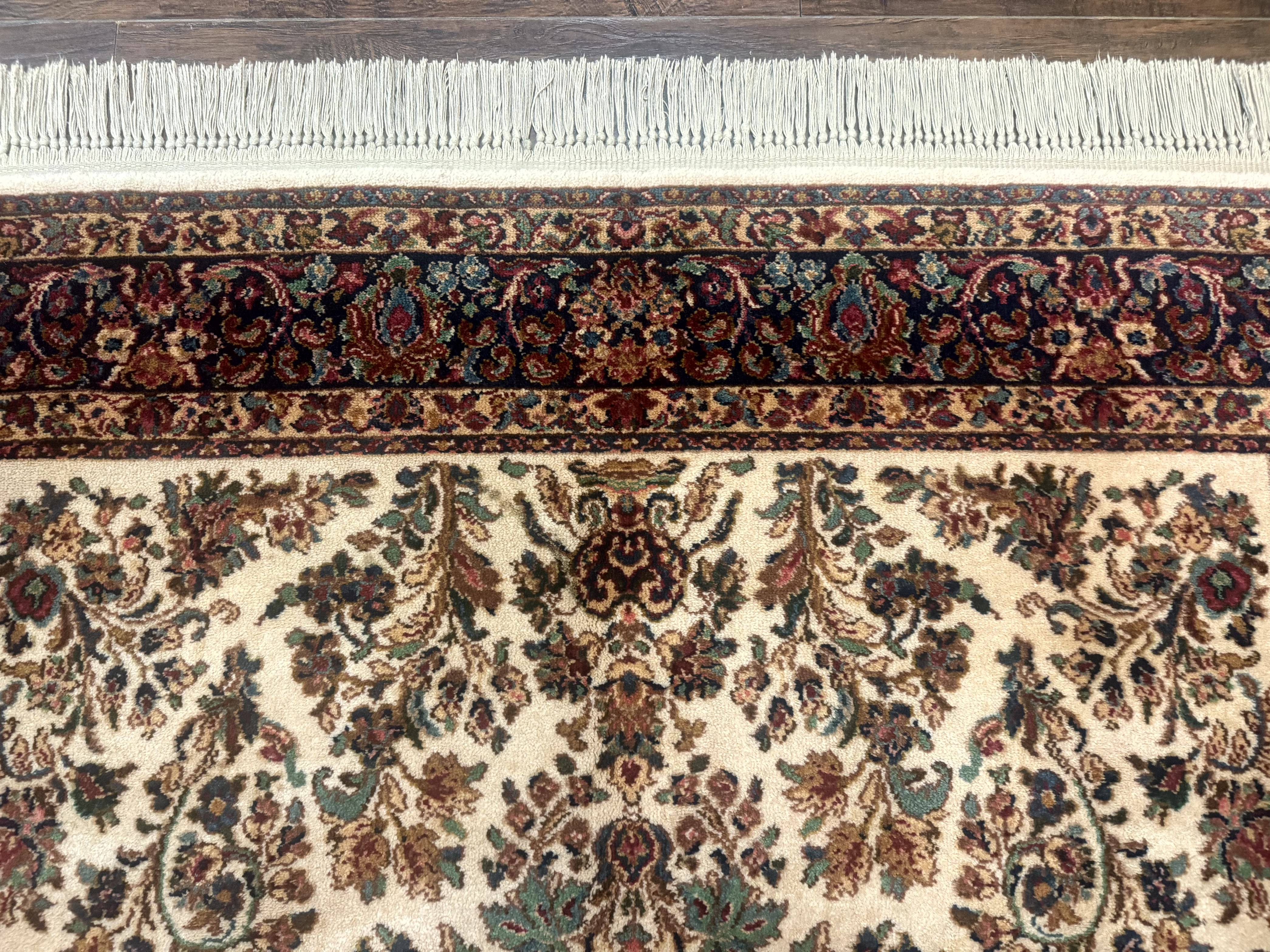 Karastan Rug 5.9 x 9, Ivory Sarouk #760, Wool Pile, Original 700 Series, Vintage - Jewel Rugs