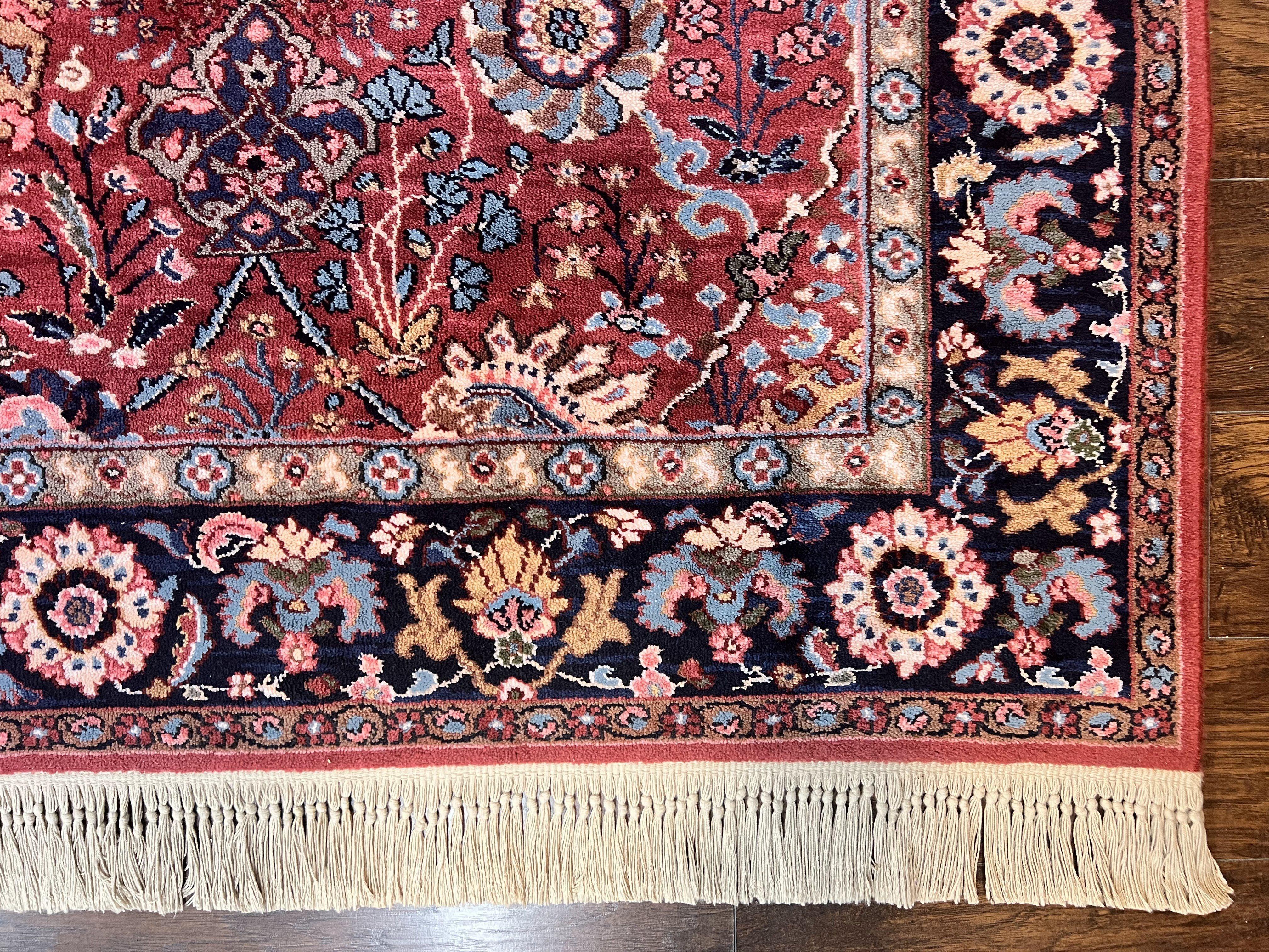 Karastan Rug 8.8 x 10.6 Ispahan #766, Vintage Wool Karastan Carpet, Rare, Discontinued Original 700 Series, Red Karastan Area Rug - Jewel Rugs