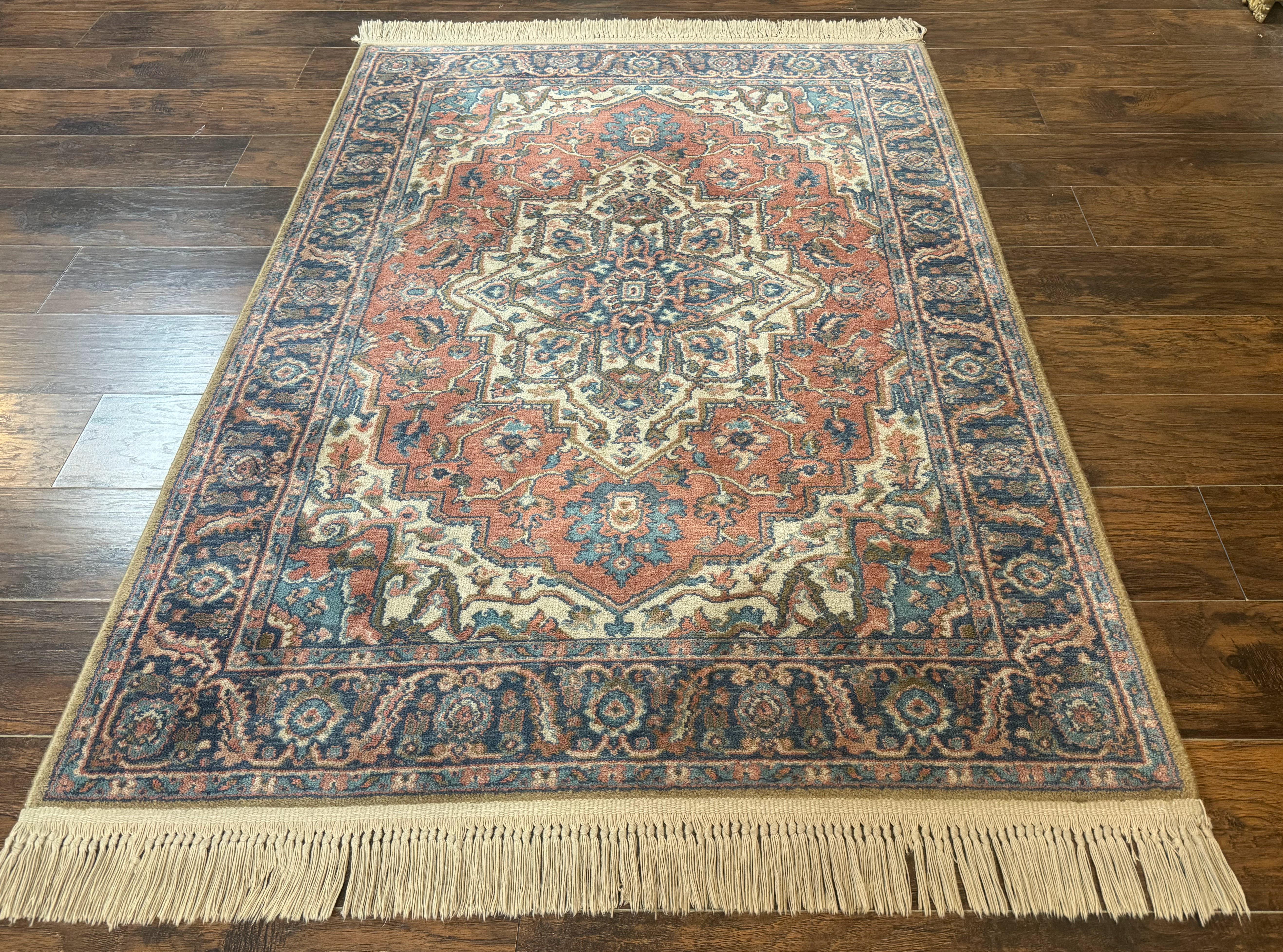 Karastan Rug 4x6, Vintage Karastan #744 Antique Serapi Pattern, Wool Pile, Original 700 Series Karastan Carpet - Jewel Rugs