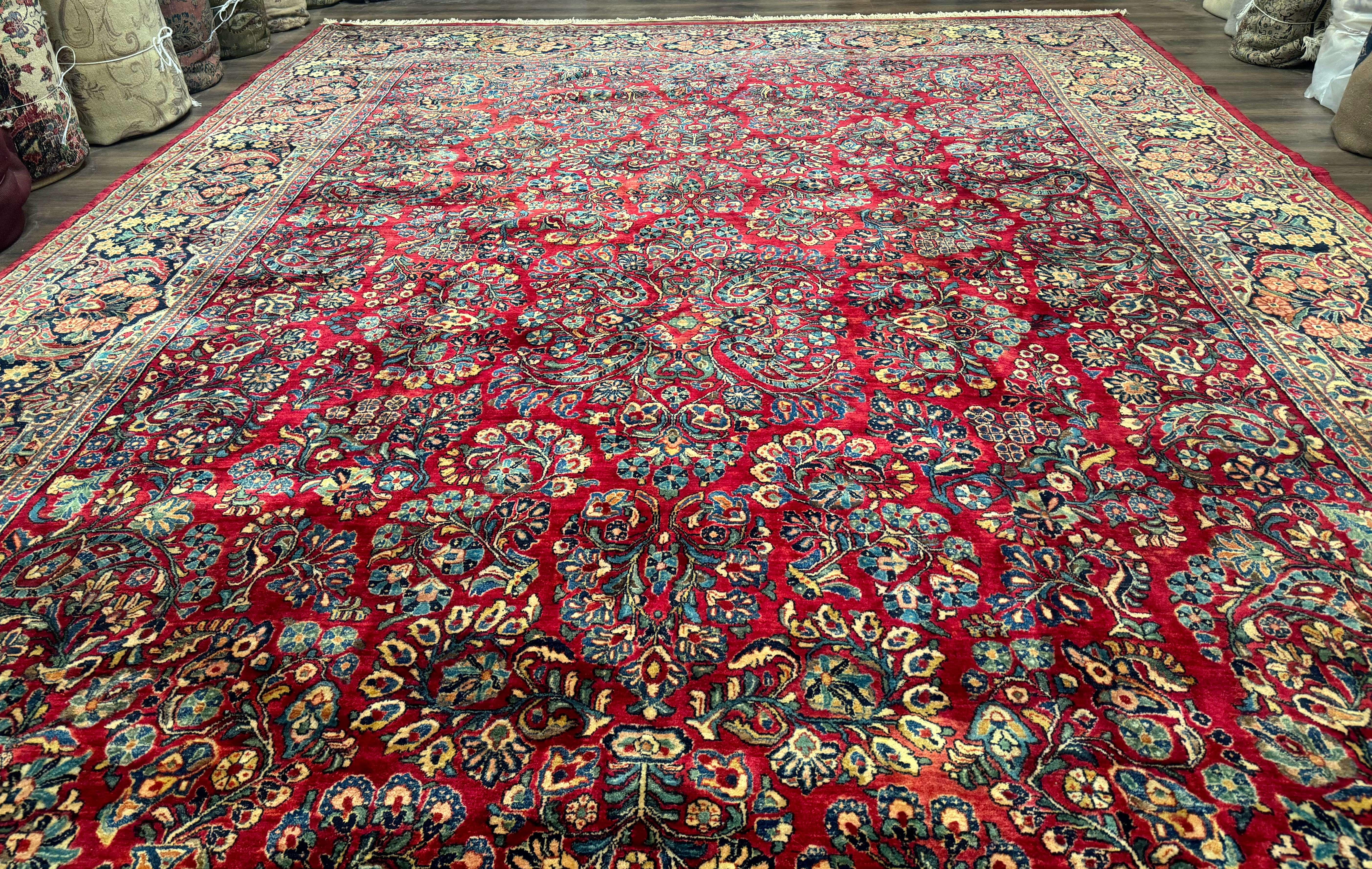 Palace Size Antique Persian Sarouk Rug 12x18 - Jewel Rugs