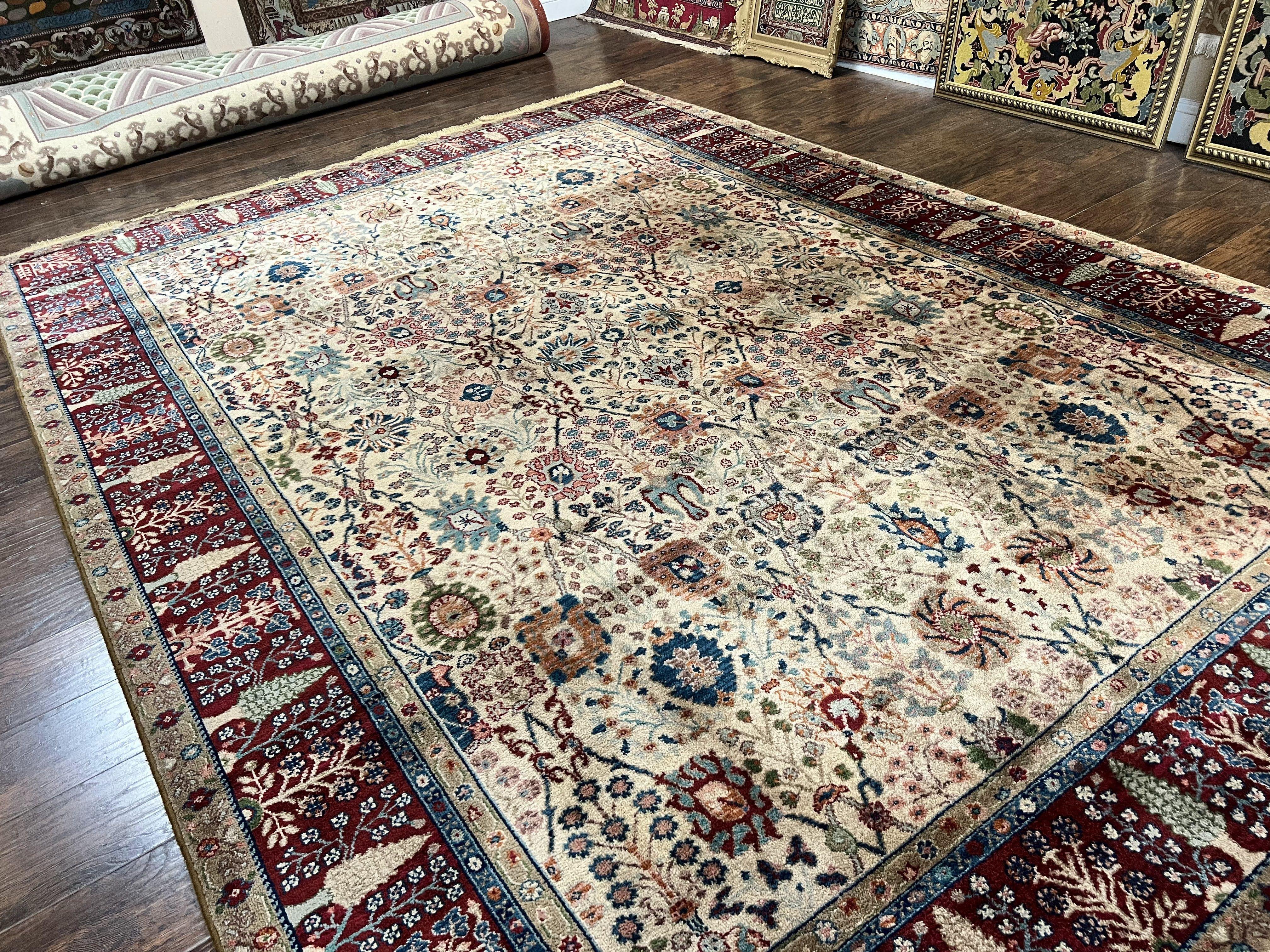 8.8 x 12 Karastan Samovar Rug Teawash #900-901 Persian Vase Pattern, Wool Karastan Carpet, Traditional Area Rug, Allover Pattern Vintage Rug - Jewel Rugs