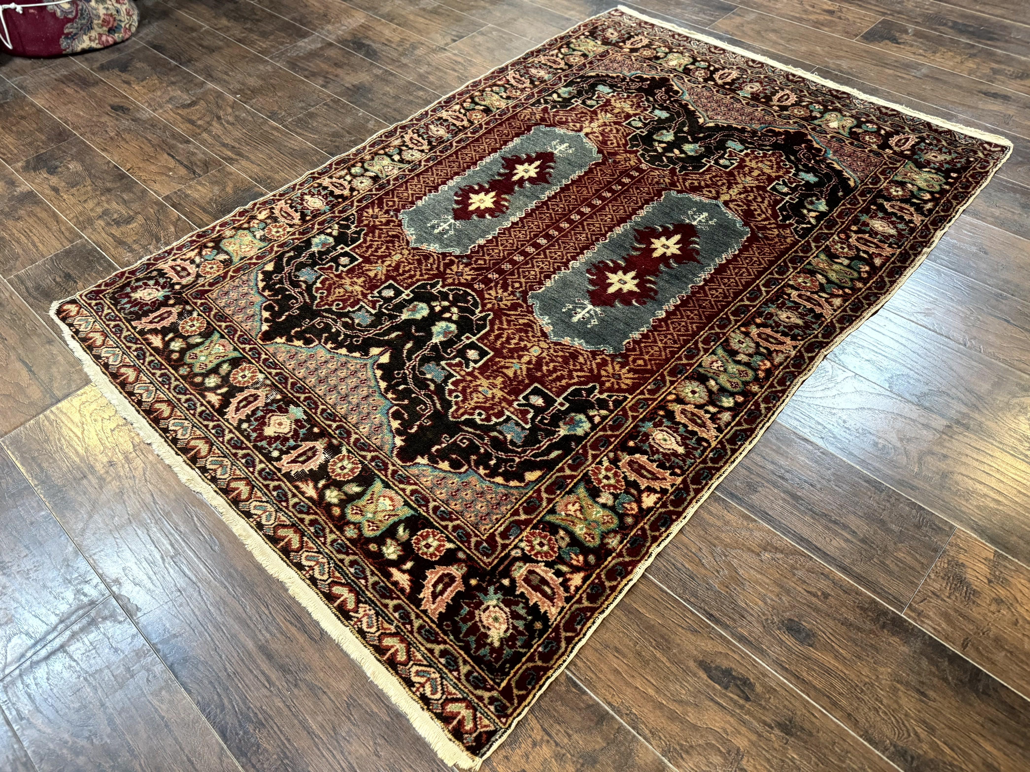 Antique Turkish Rug 4x6, Unique Rare Carpet - Jewel Rugs