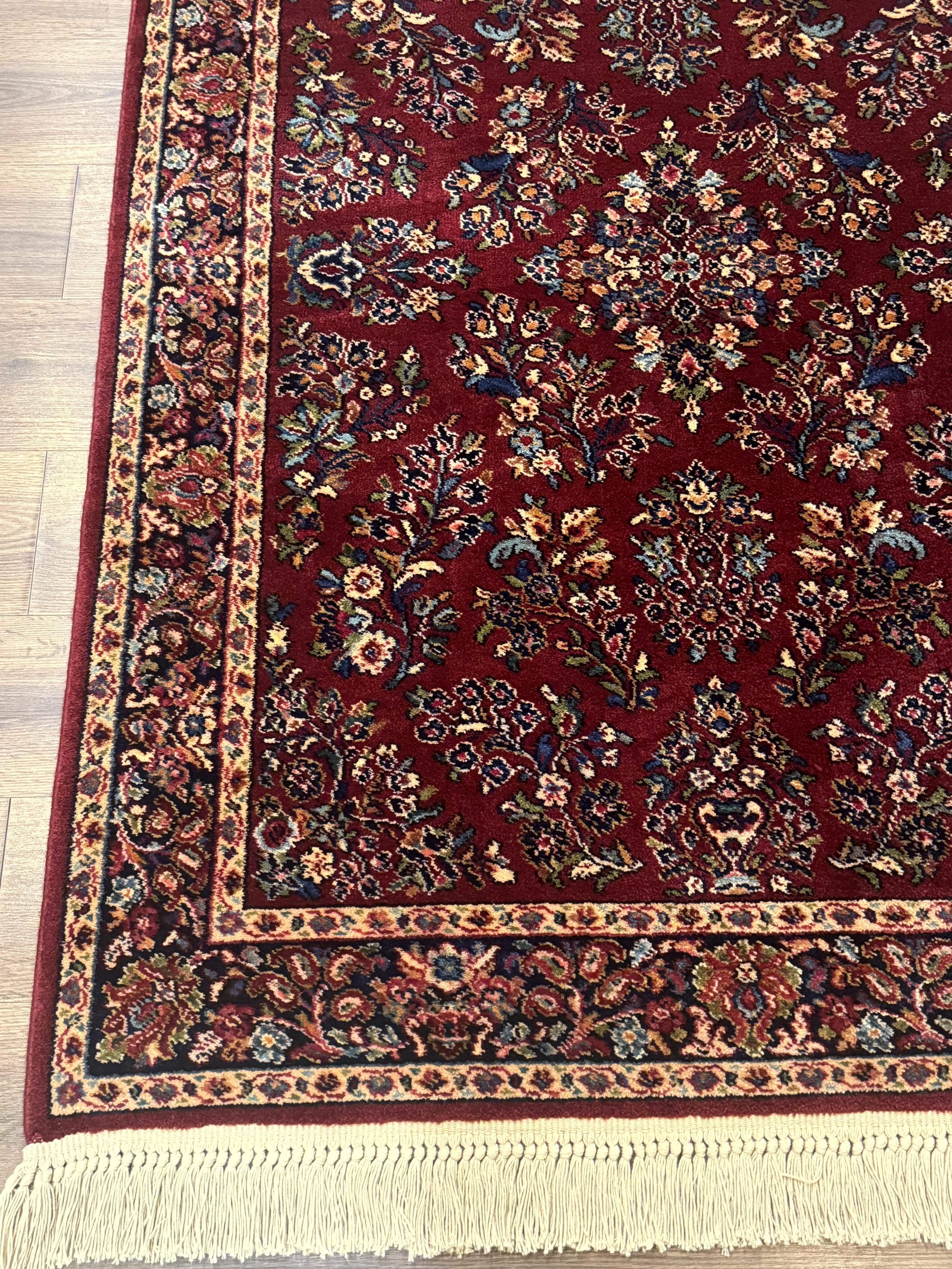 4x6 Karastan Rug Red Sarouk #785, Wool Pile Original 700 Series, Vintage Discontinued - Jewel Rugs