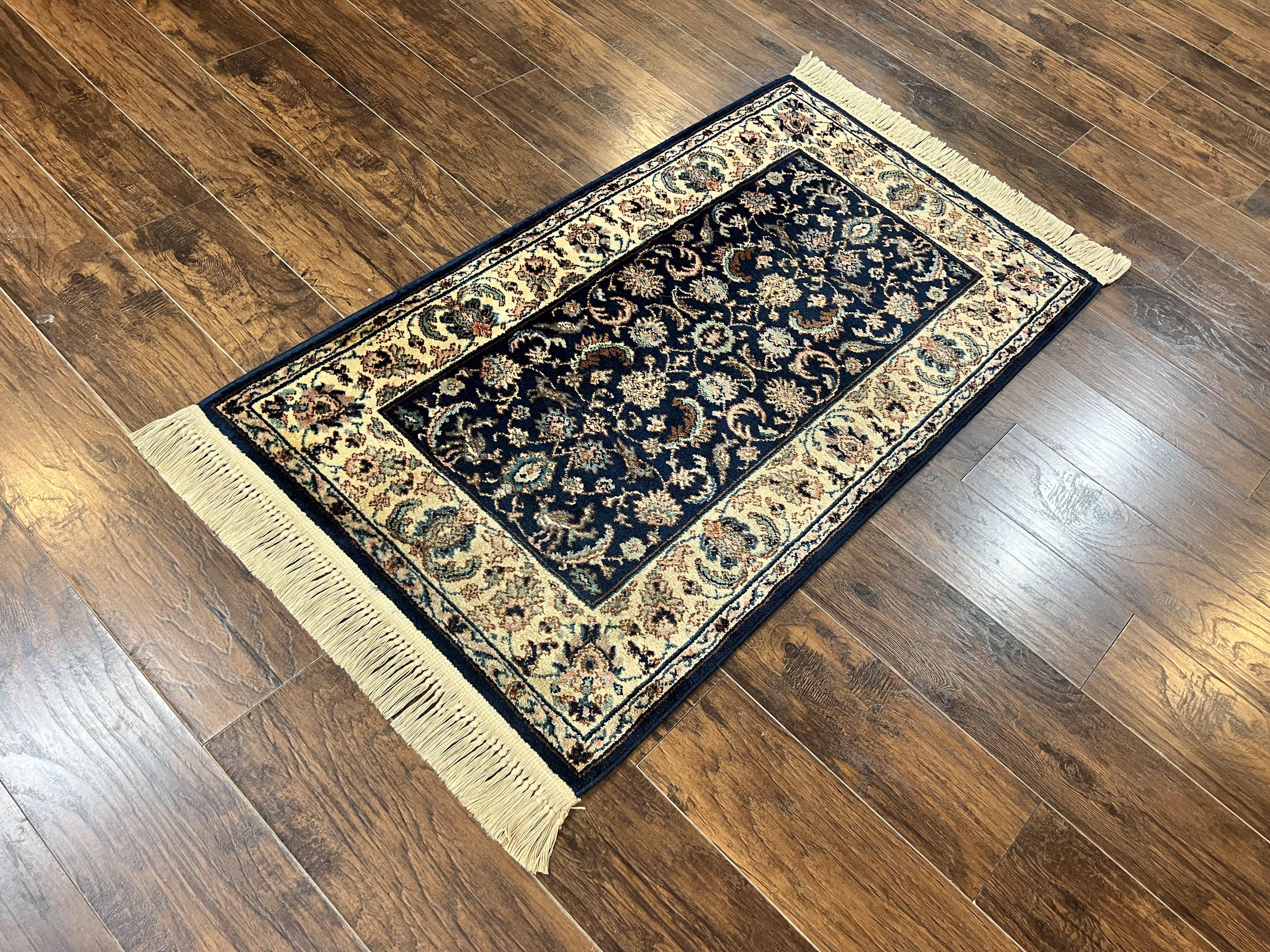 Karastan Rug #747, Indigo Tabrizz 5.9 x 9, Wool Karastan Carpet, Vintage Discontinued Original 700 Series Karastan Area Rug - Jewel Rugs