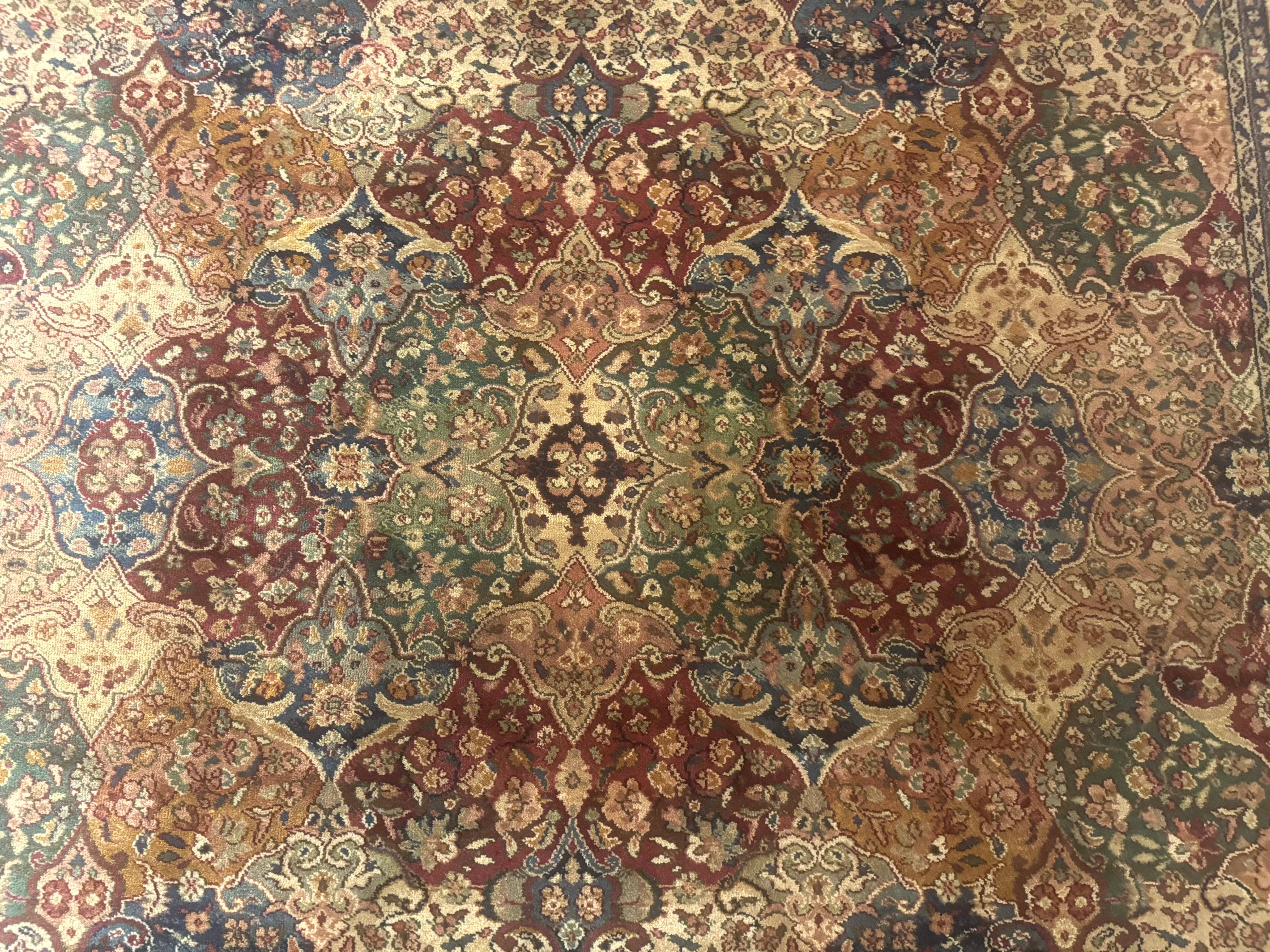 Karastan Rug 8.8 x 10, Samovar Teawash Kirman Panel #900-902, Wool Pile Vintage, Rare - Jewel Rugs