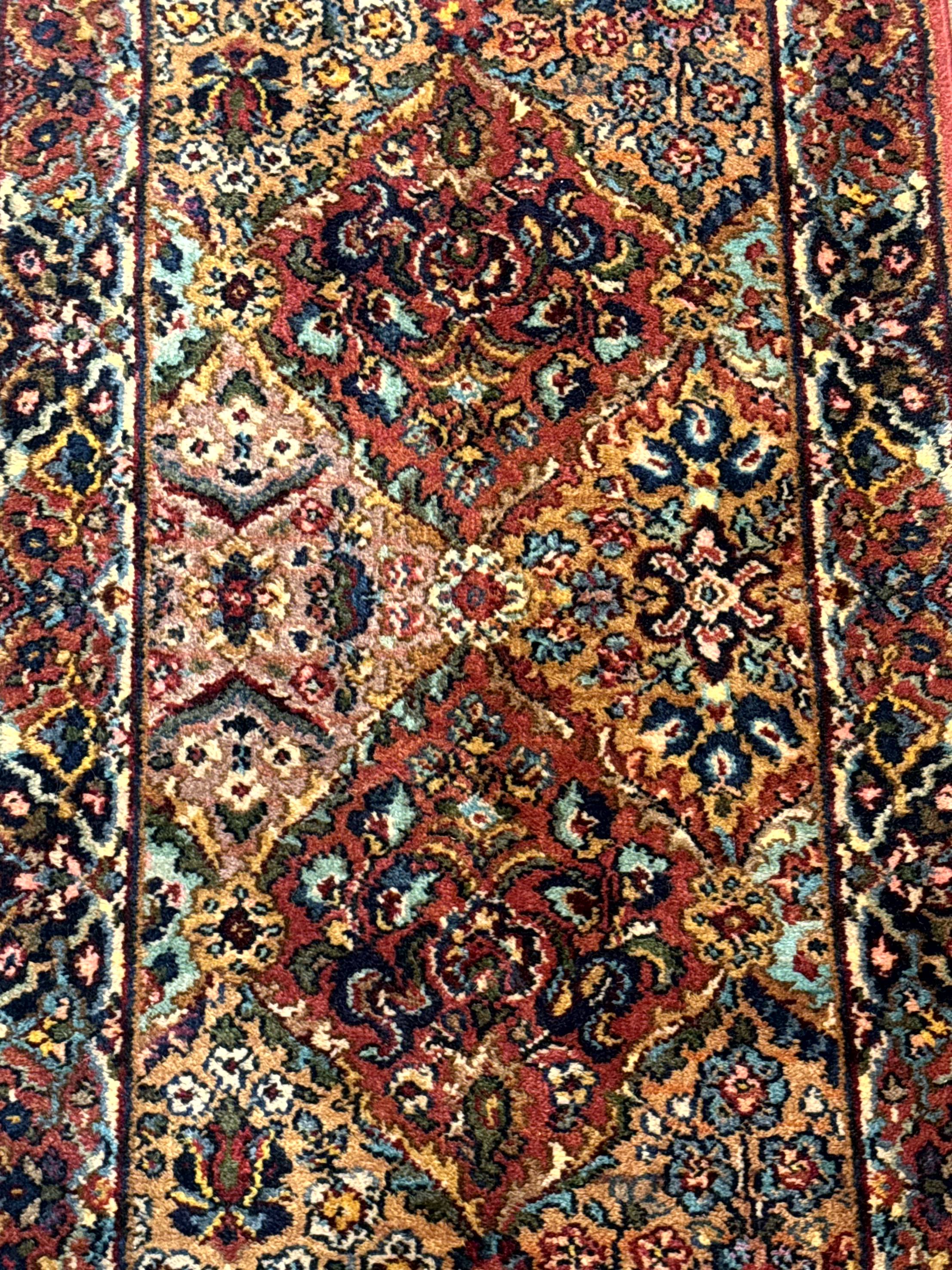Karastan Rug 2x4 Multicolor Panel Kirman #717, Original 700 Series, Wool Pile Vintage Discontinued - Jewel Rugs