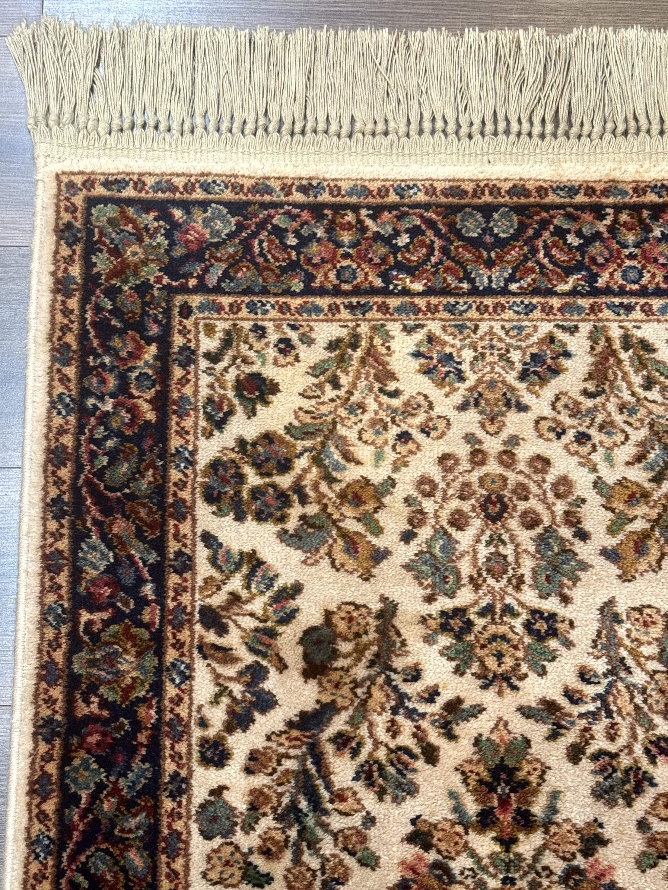 Karastan Rug 2x4, Ivory Sarouk #760, Vintage Wool Small Karastan Carpet, Original 700 Series, Discontinued - Jewel Rugs