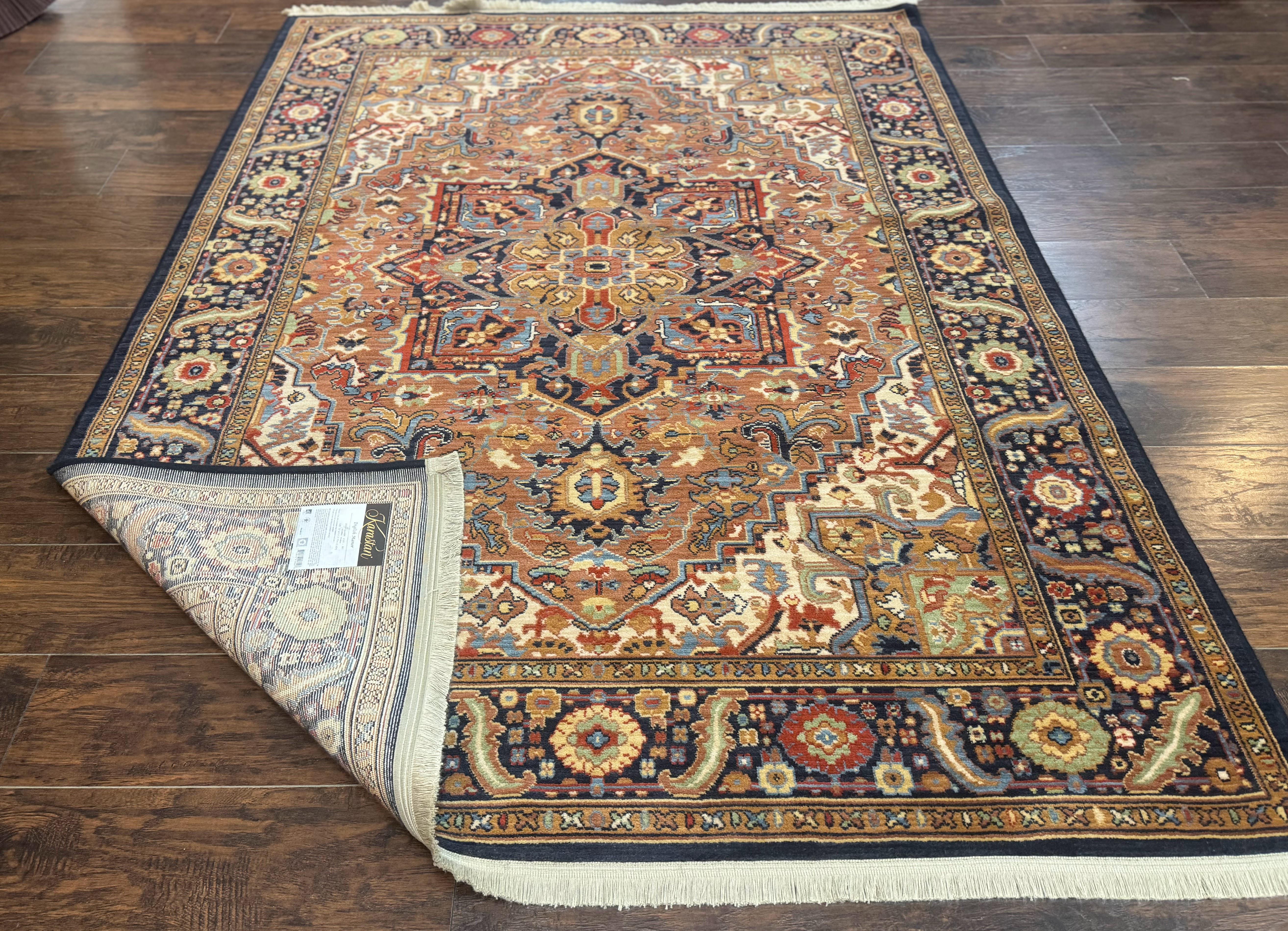 Karastan Rug 6x8, English Manor Windsor Heriz Karastan Carpet, Geometric Design, Wool Pile, Vintage Area Rug - Jewel Rugs