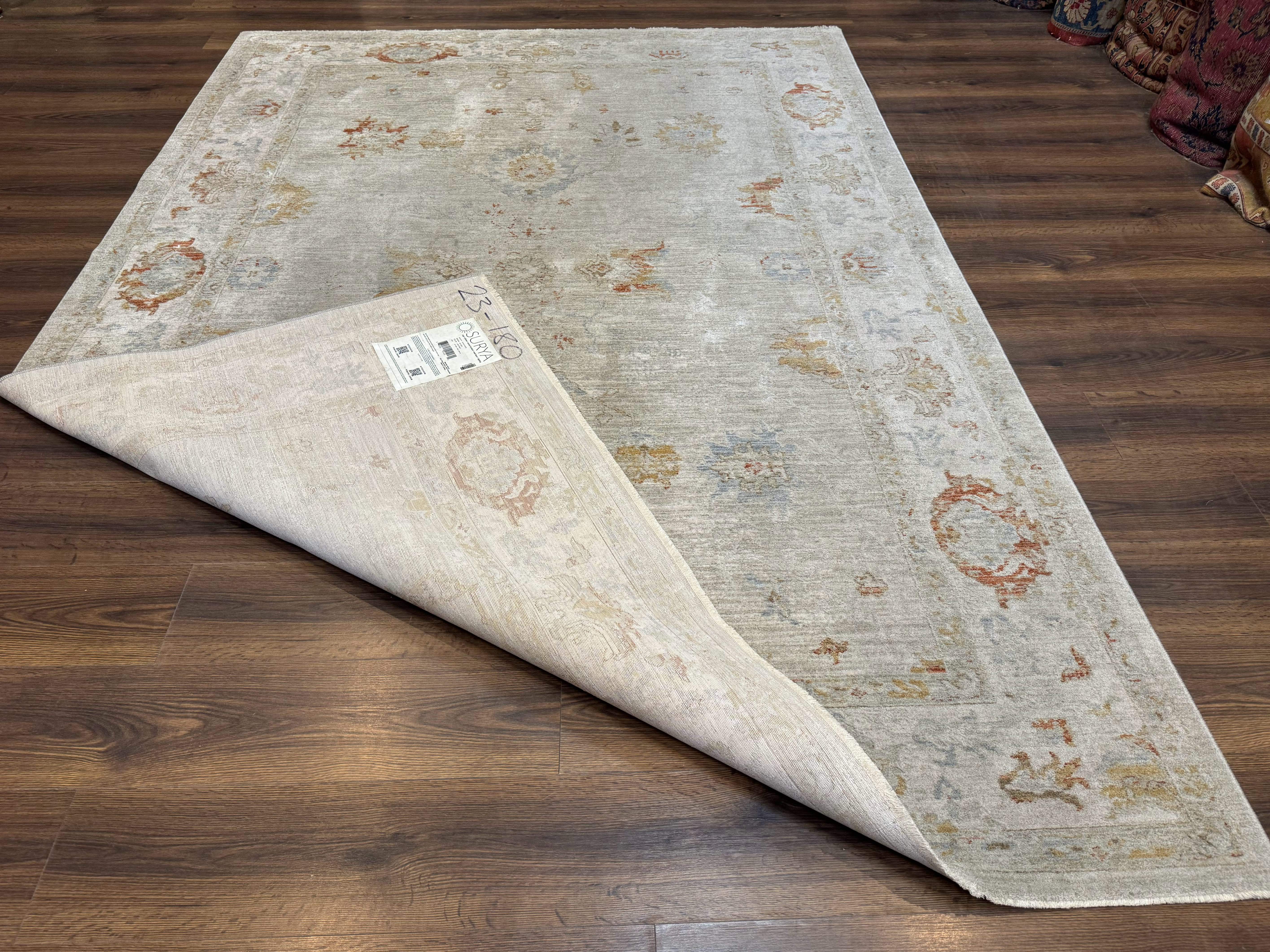 Modern Turkish Oushak Rug 7x9, Netural Colors - Jewel Rugs