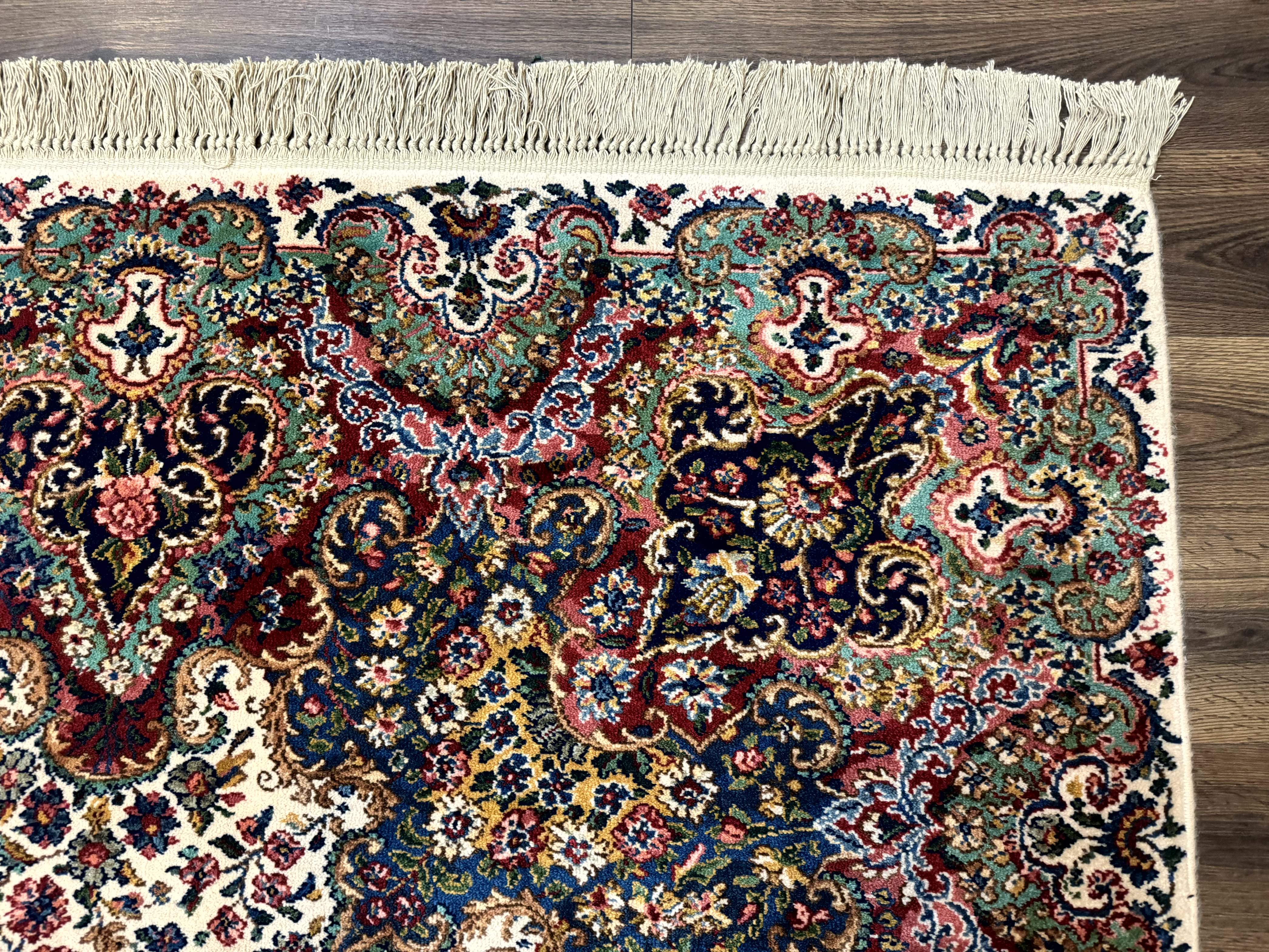 Karastan Rug #742 Floral Kirman 8.8 x 12, Wool Pile, Vintage Original Series, Rare - Jewel Rugs