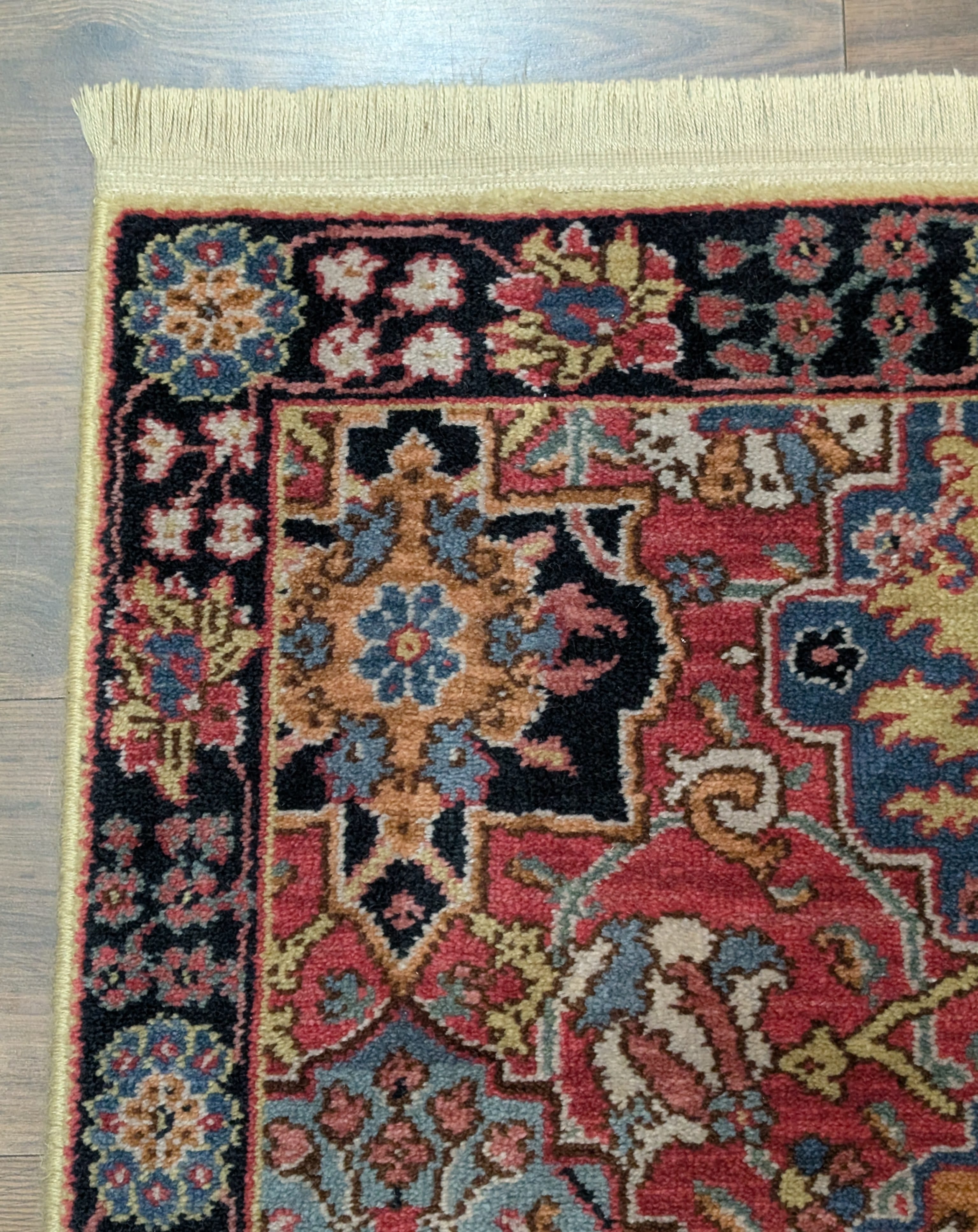 3x5 Karastan Rug, Williamsburg Kirman Vase #557, Vintage Discontinued Wool Carpet - Jewel Rugs