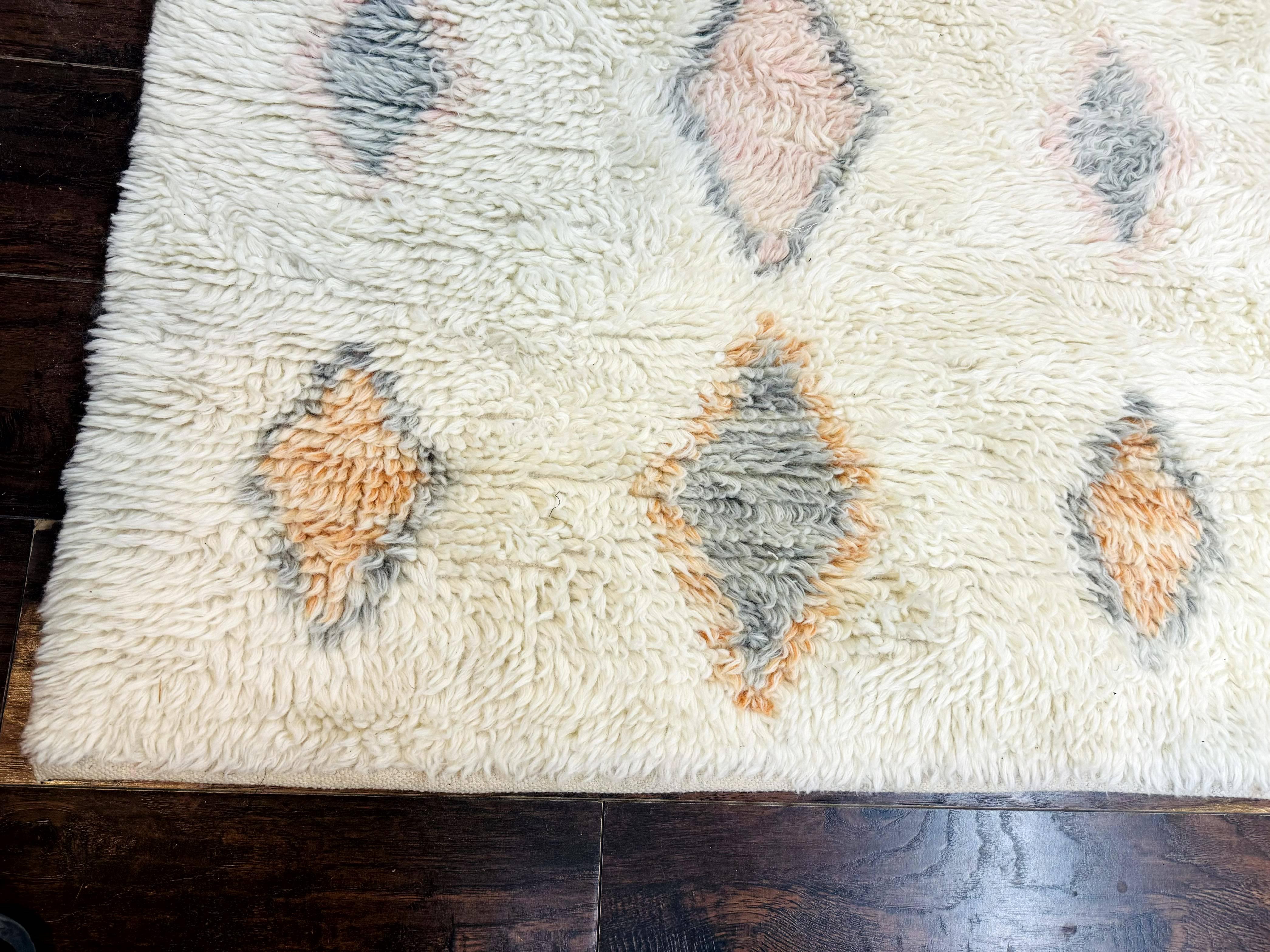 Large Modern Contemporary Indian Shag Rug 11x14, Ivory, Handmade Wool Carpet - Jewel Rugs