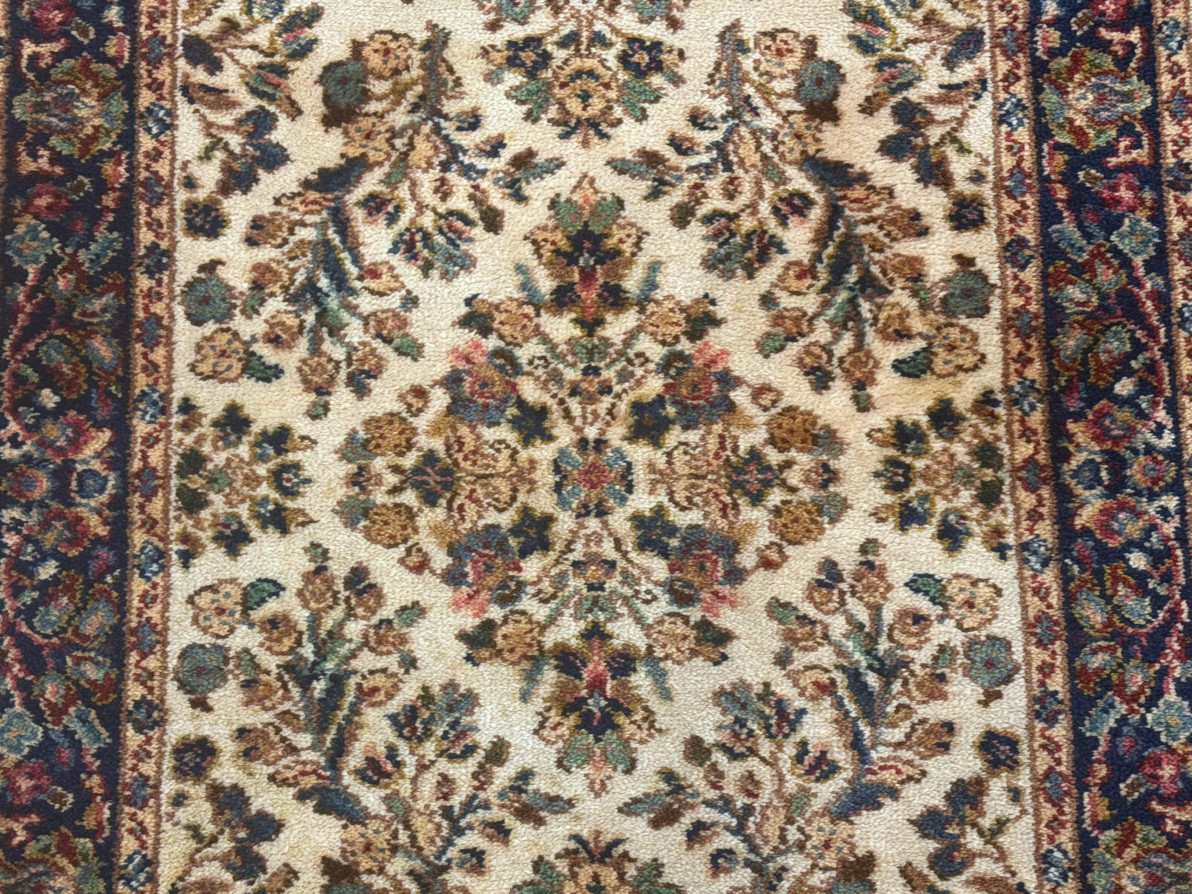 Karastan Rug 2x4, Ivory Sarouk #760, Vintage Wool Small Karastan Carpet, Original 700 Series, Discontinued - Jewel Rugs