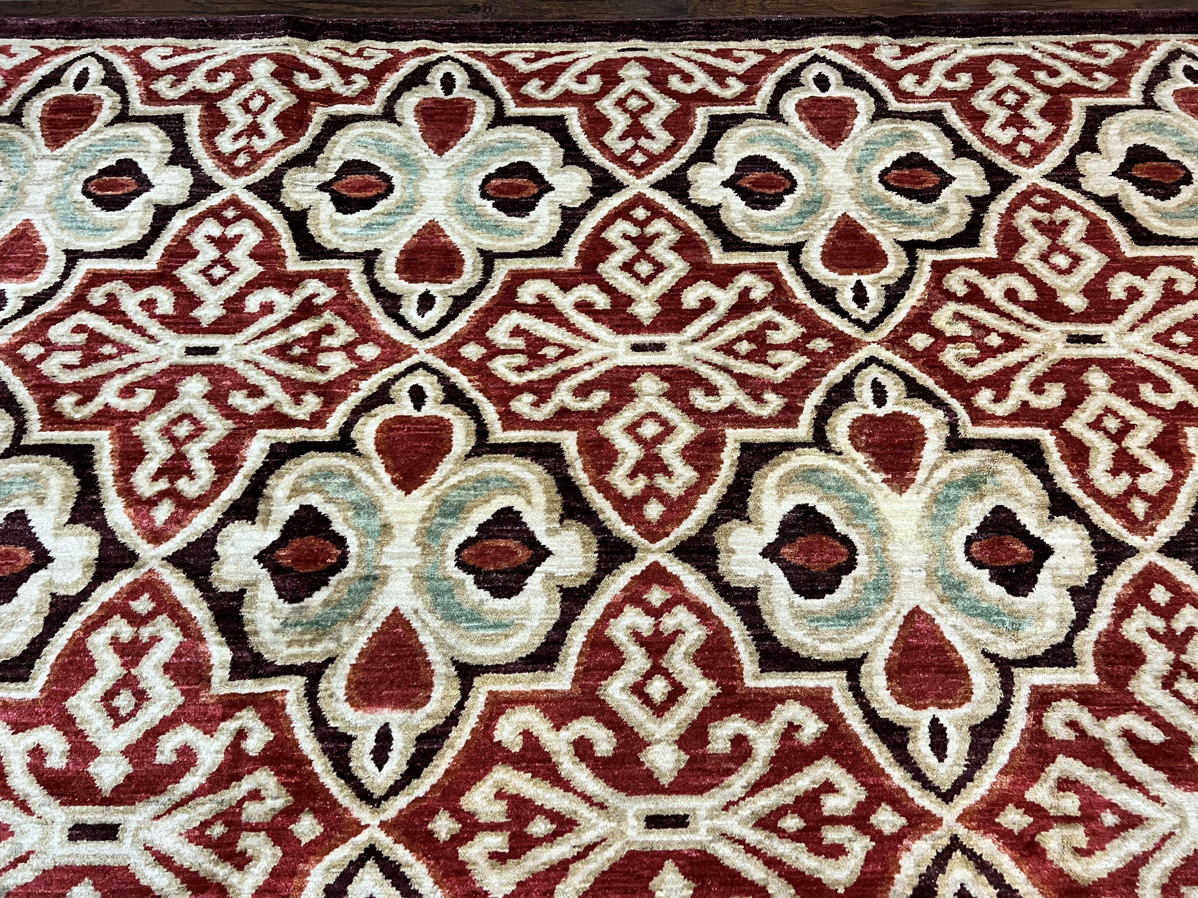 Portuguese Rug 9x12, Vintage Carpet, Handmade Wool Rug - Jewel Rugs