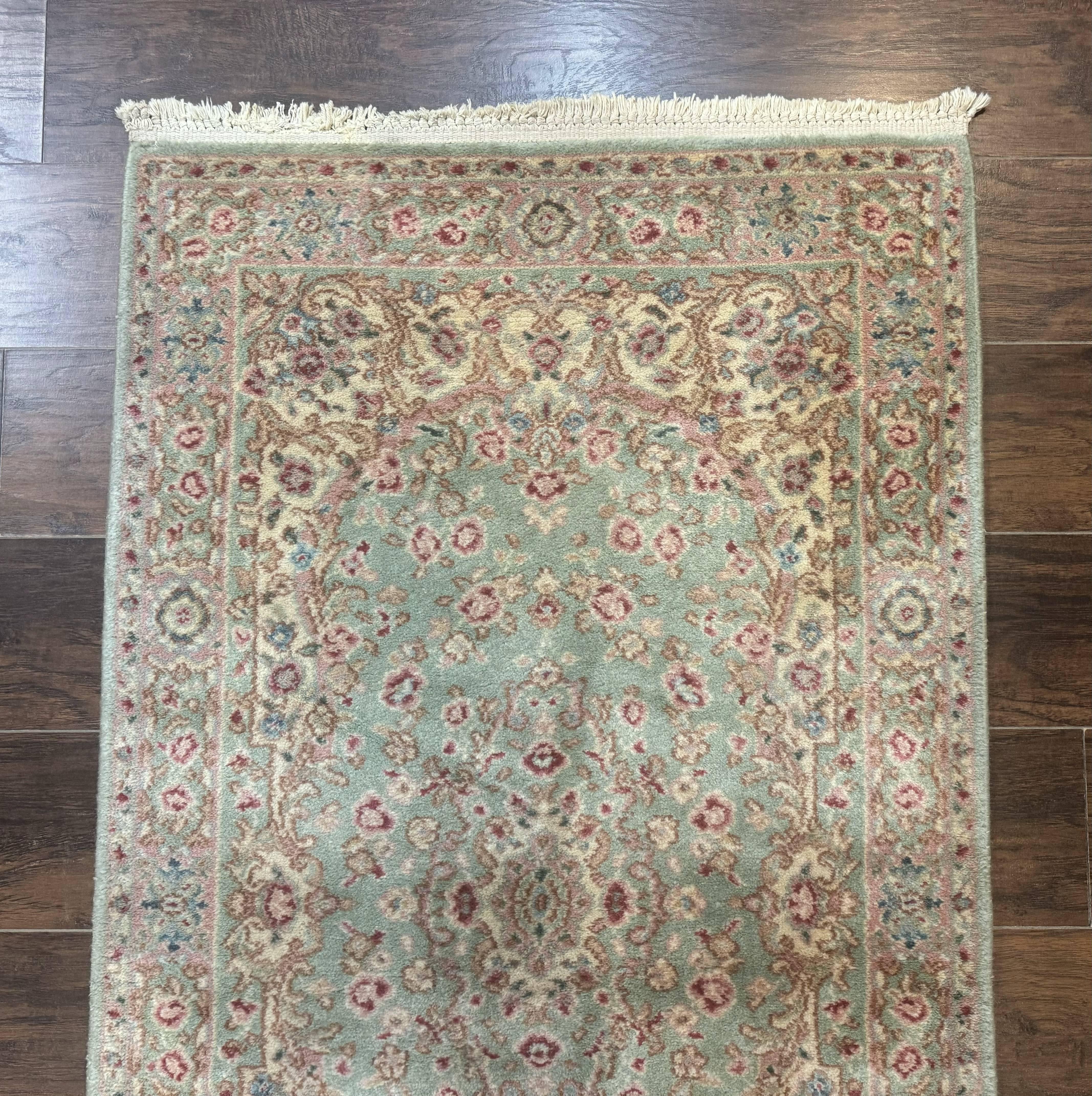 Karastan Rug 3x5 Green Medallion Kirman #712, Original 700 Series, Vintage Discontinued Karastan Area Rug - Jewel Rugs