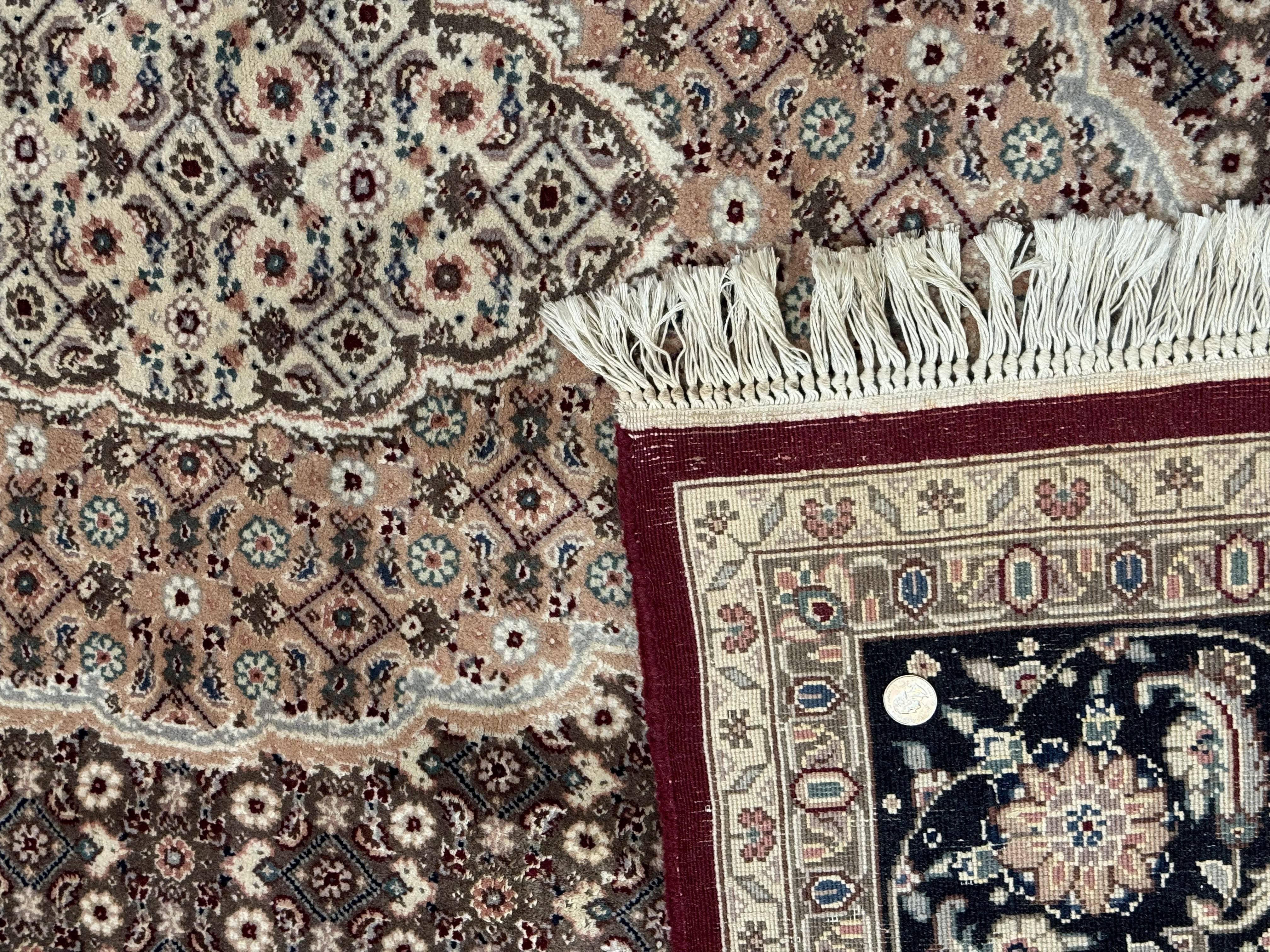 Sino Persian Rug 8x10, Herati, Elegant Oriental Carpet, Dark Maroon - Jewel Rugs