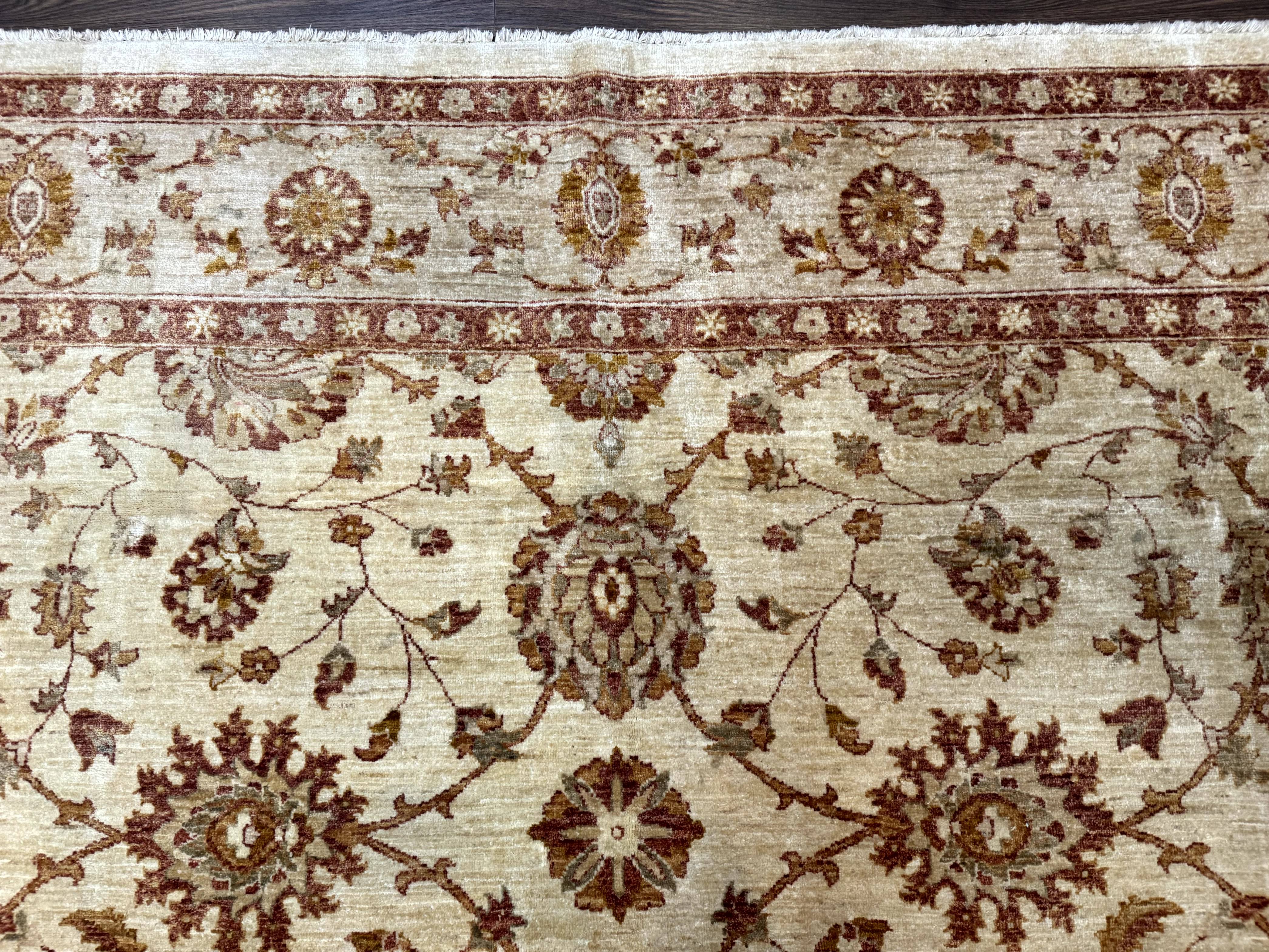 Pakistani Peshawar Rug 8x10, Pak Persian Traditional Oriental Carpet, Handmade, Wool, Allover Pattern - Jewel Rugs