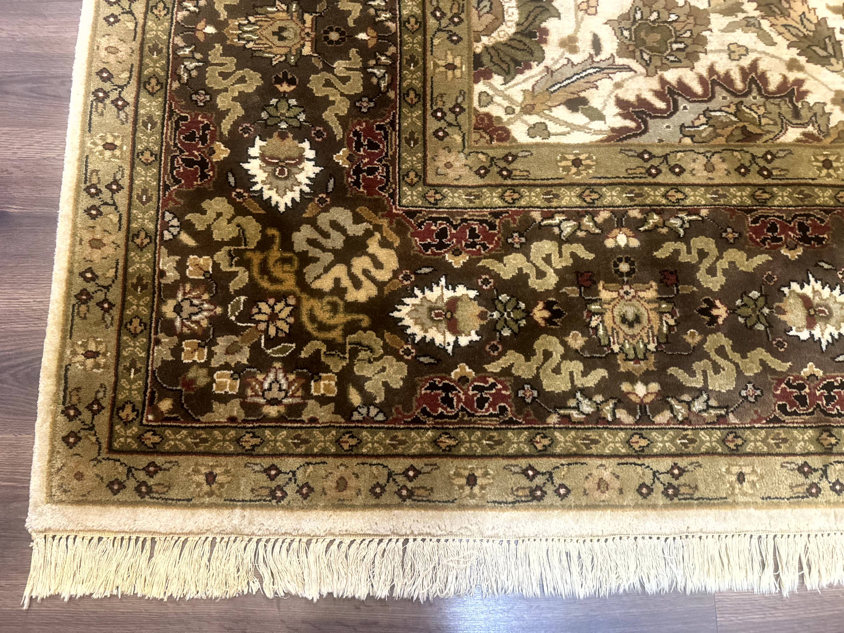 Indo Persian Mahal Rug 8x10, Floral Traditional Wool Oriental Carpet - Jewel Rugs