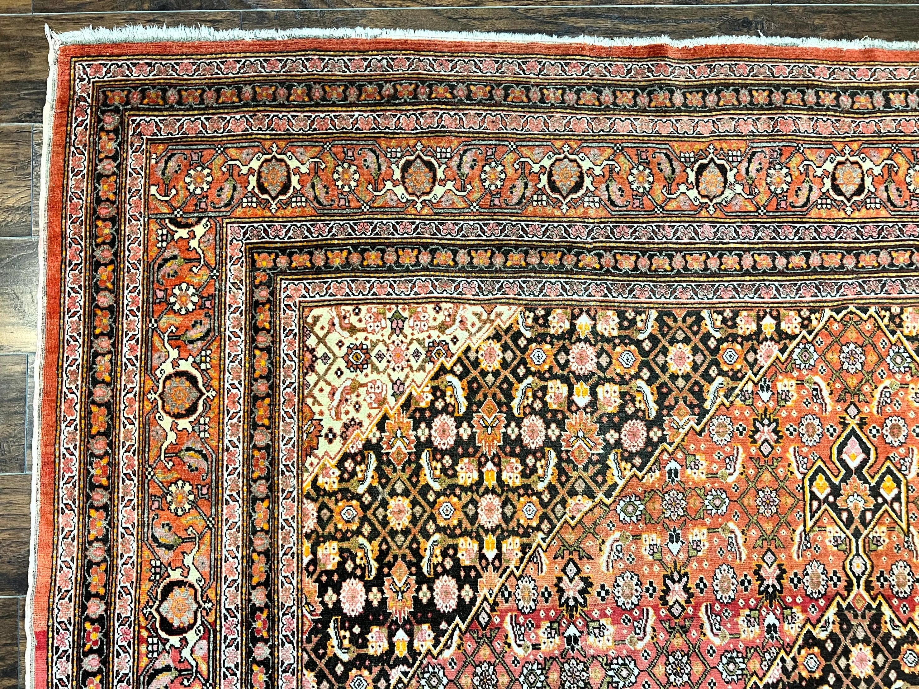 Rare Antique Persian Tabriz Rug 9x12, Red, Handmade, Wool - Jewel Rugs