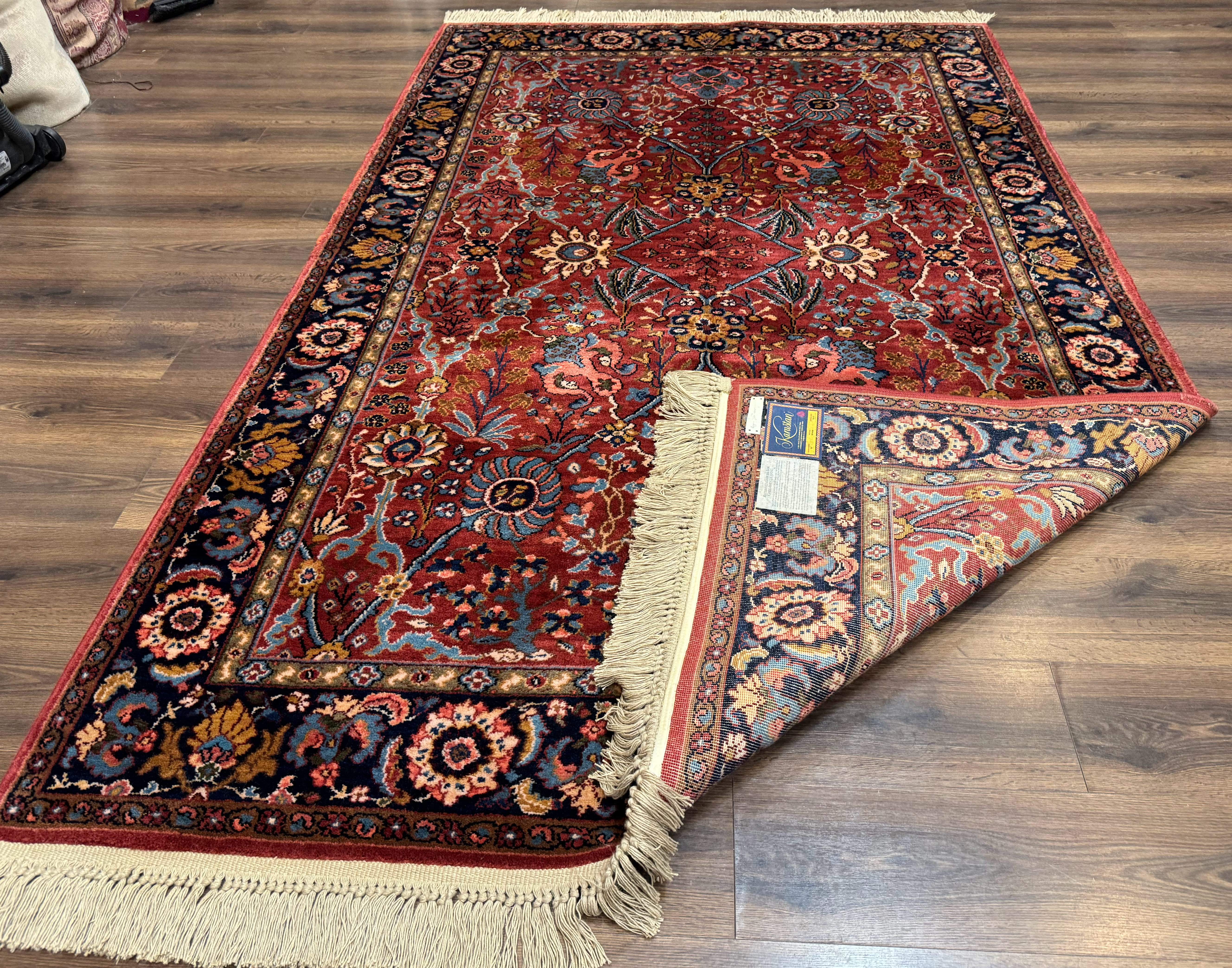5.9 x 9 Karastan Rug Ispahan #766, Vintage Wool Discontinued Original 700 Series - Jewel Rugs