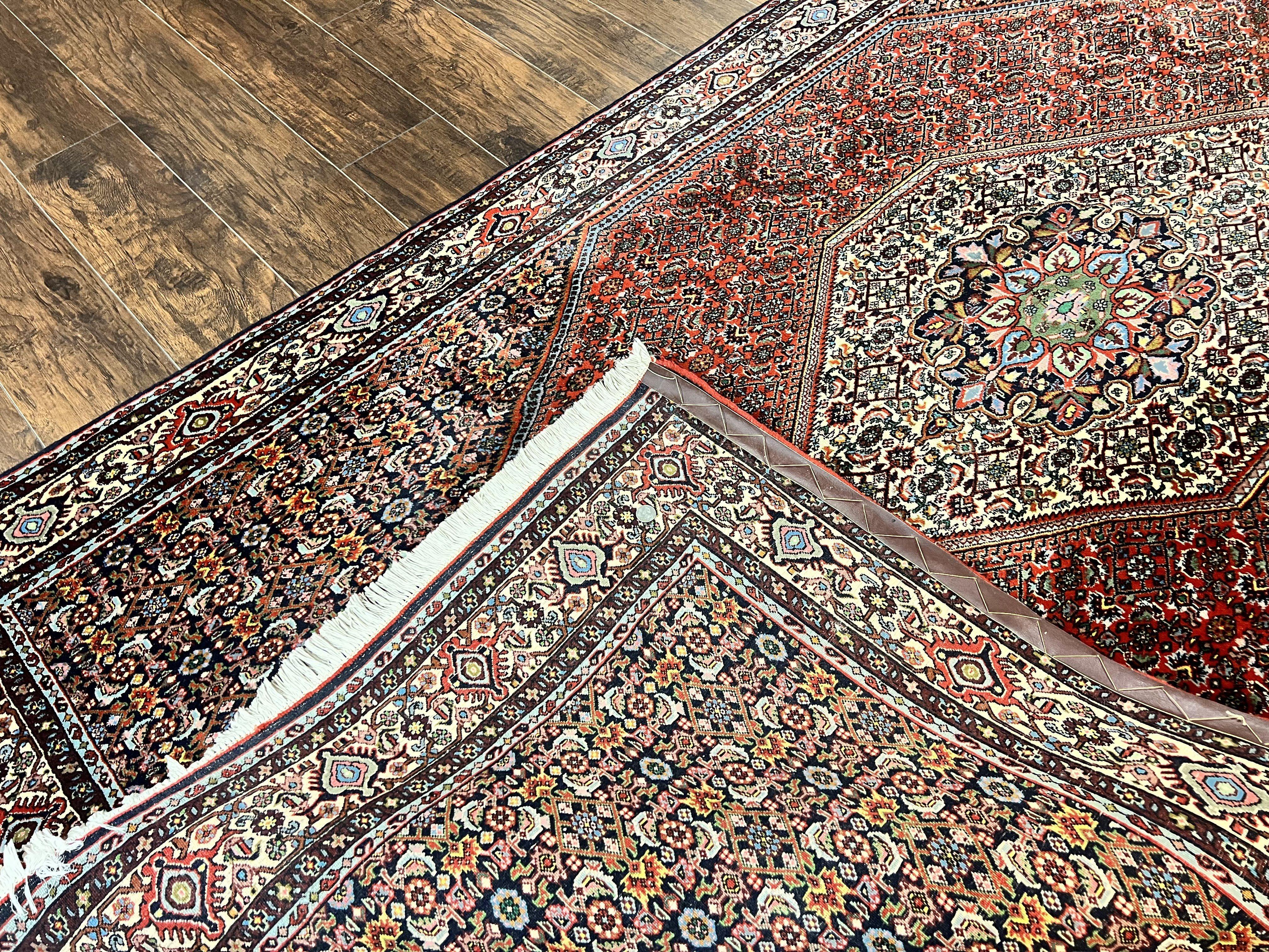 Persian Bidjar Rug 5x10, Wool Hand Knotted Vintage Carpet, Highly Detailed, Mahi Herati Pattern, 5 x 10 Oriental Rug - Jewel Rugs