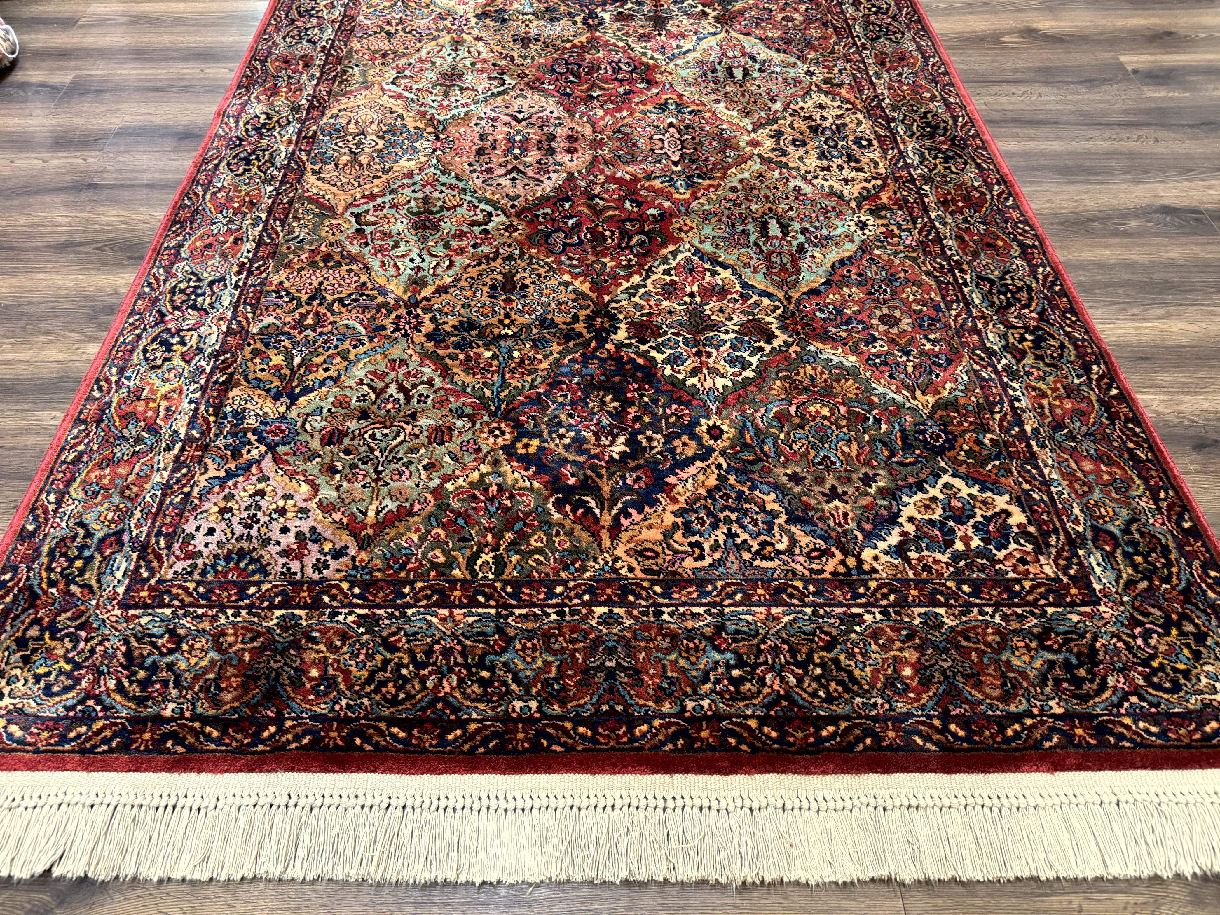 5.9 x 9 Karastan Rug Multicolor Panel Kirman #717, Original 700 Series, Wool - Jewel Rugs