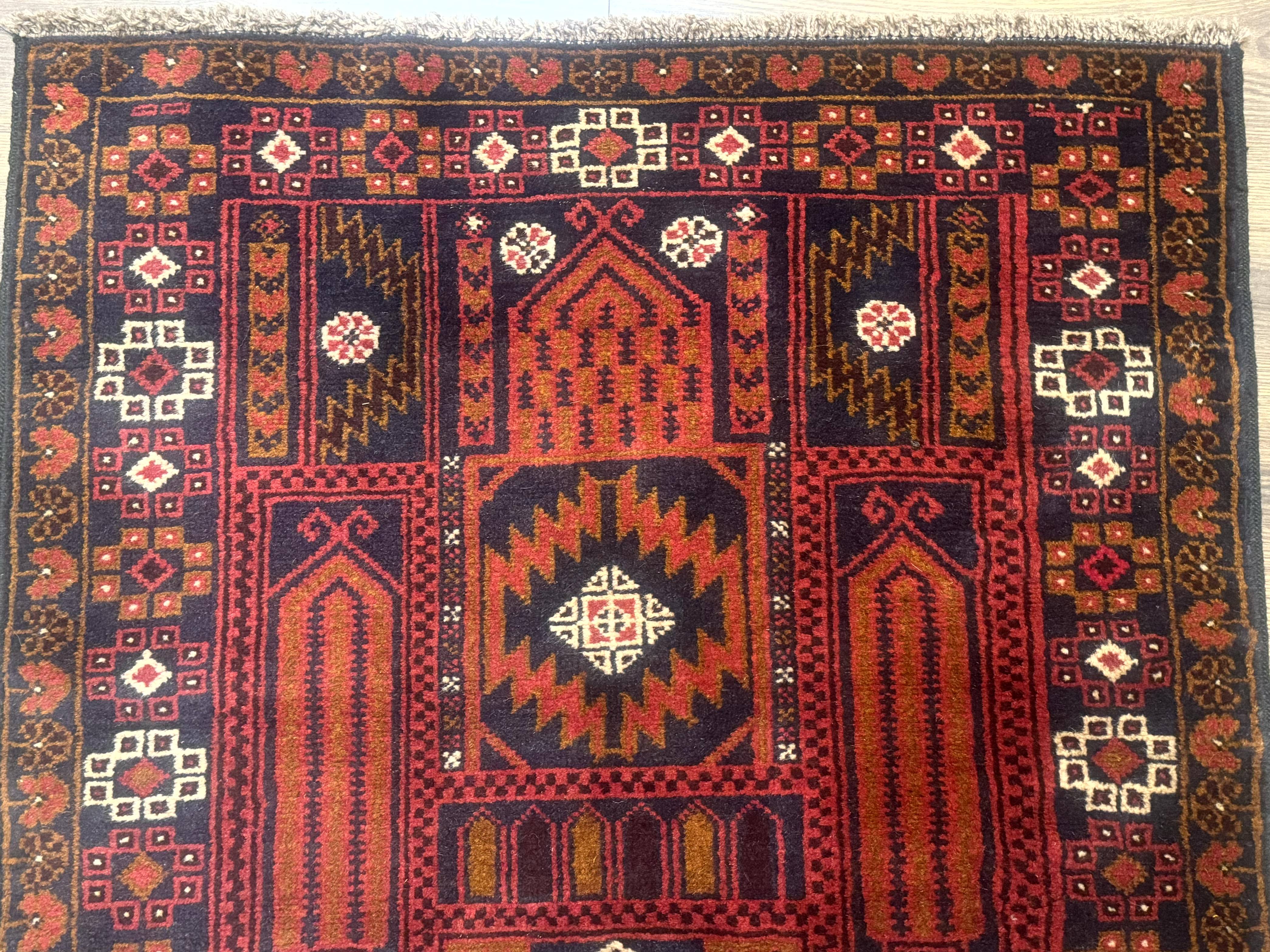 Afghan Rug 3x7, Balouch Carpet, Tribal Rug, Red, New - Jewel Rugs