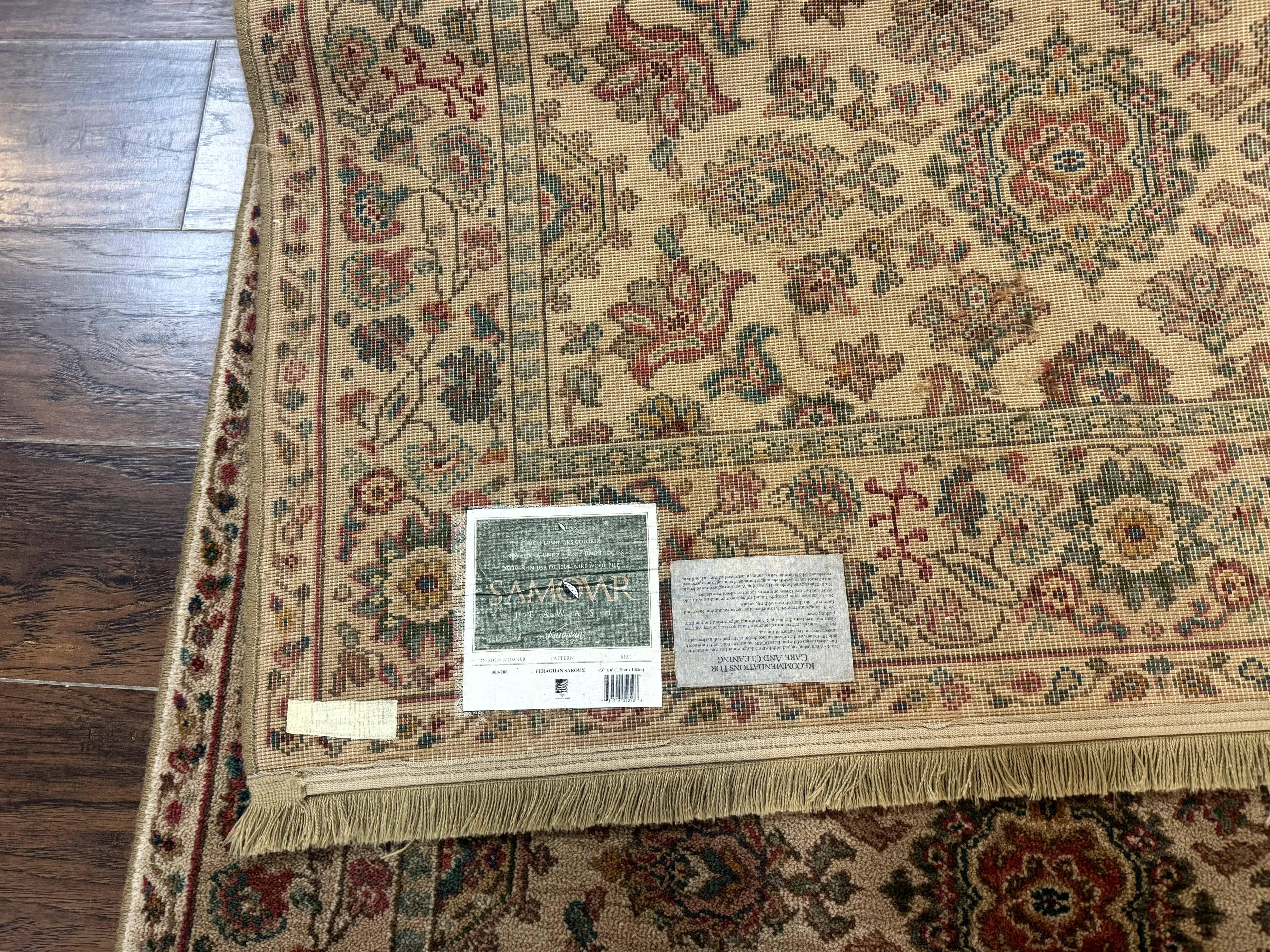 Karastan Rug 4x6, Samovar Teawash Feraghan Sarouk #900-906, Vintage Wool Pile Discontinued Karastan Area Rug Carpet - Jewel Rugs