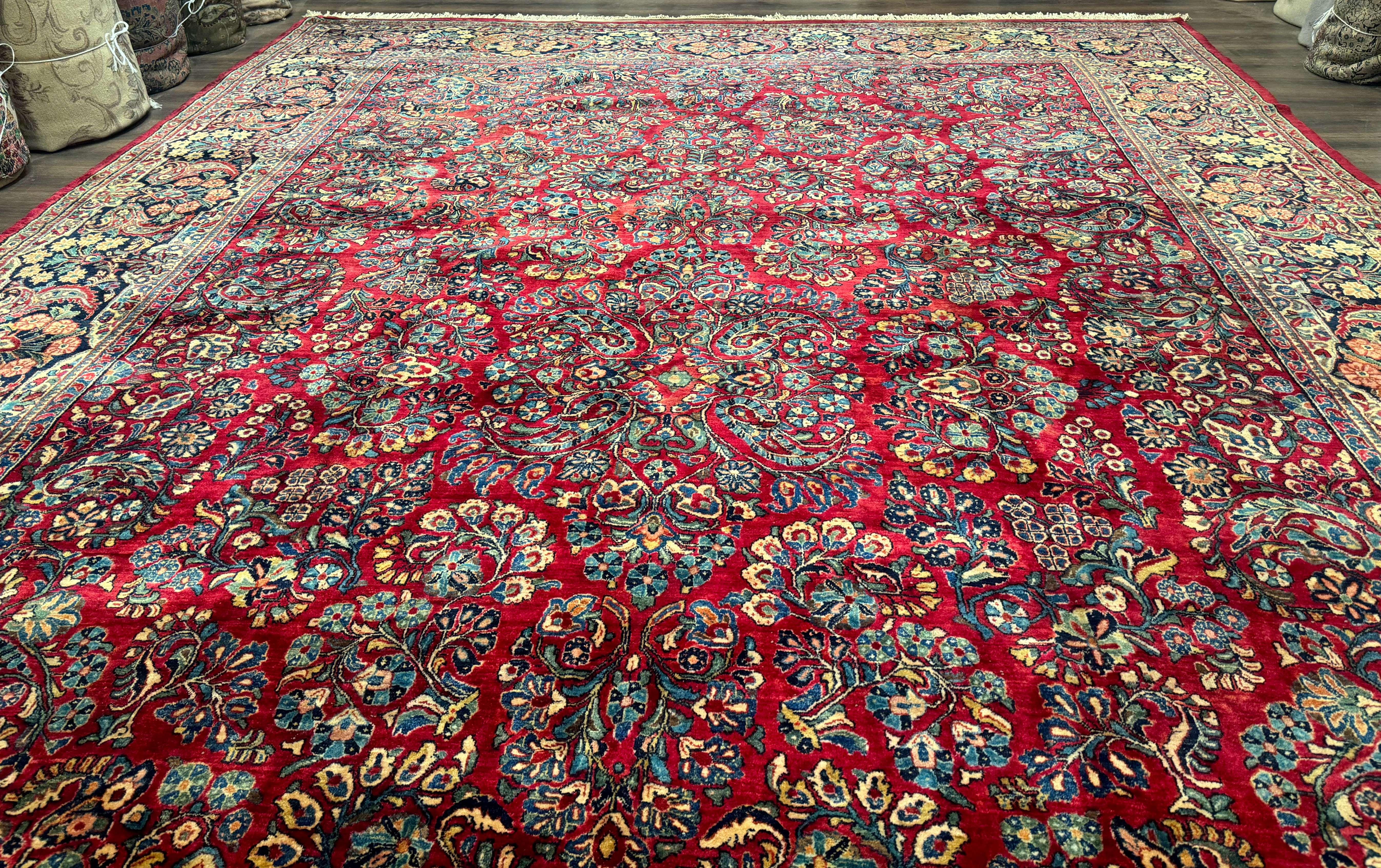 Palace Size Antique Persian Sarouk Rug 12x18 - Jewel Rugs