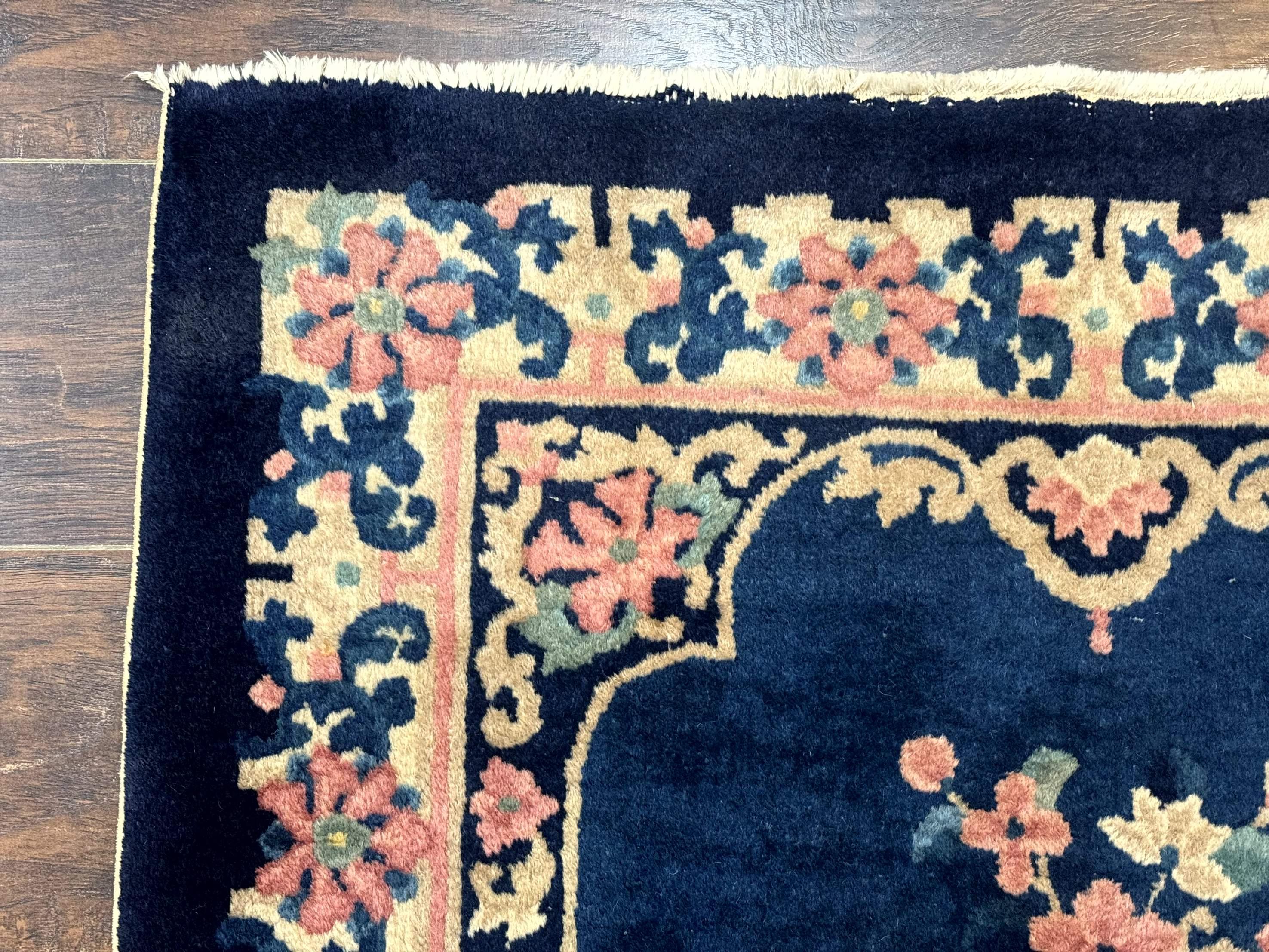 Chinese Rug 3x6, Peking Rug, Blue Chinese Wool Rug, Fete Rug - Jewel Rugs